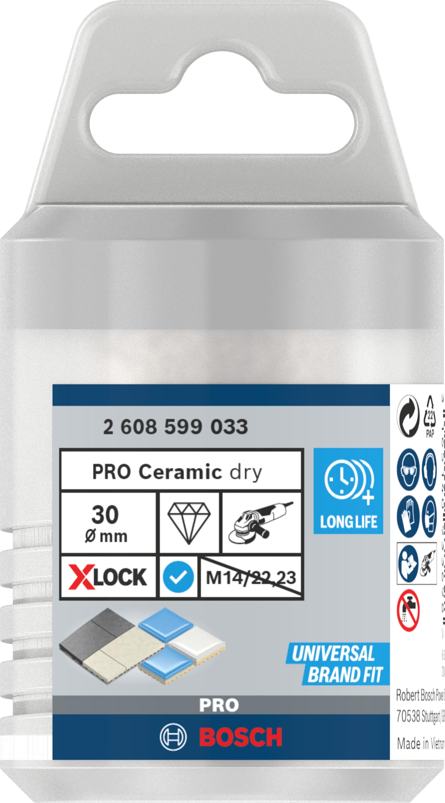 Bosch 1x Koronka wiertnicza PRO Ceramic dry, X-Lock