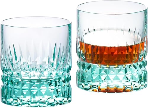 Miniatura 20 de KAMMAK - Juego de 2 vasos de whisky de cristal, vasos sin tallo de 250 ml hechos a mano al soplo, vasos de cóctel de lujo, copa de escocés para