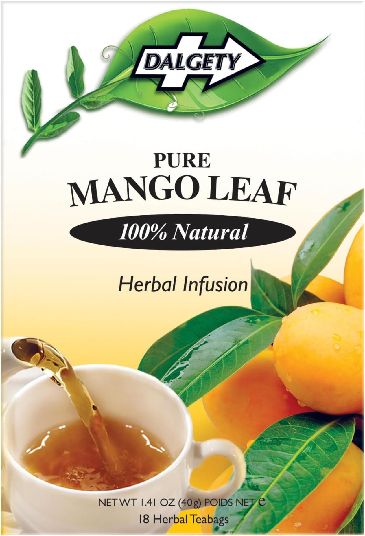 Mango Leaf Herbal Infusion 40g Cartons 100% Natural, Caffeine Free Tea; Delicious and Packed with Unique Health Benefits (6 Pack - 108 Teabags)