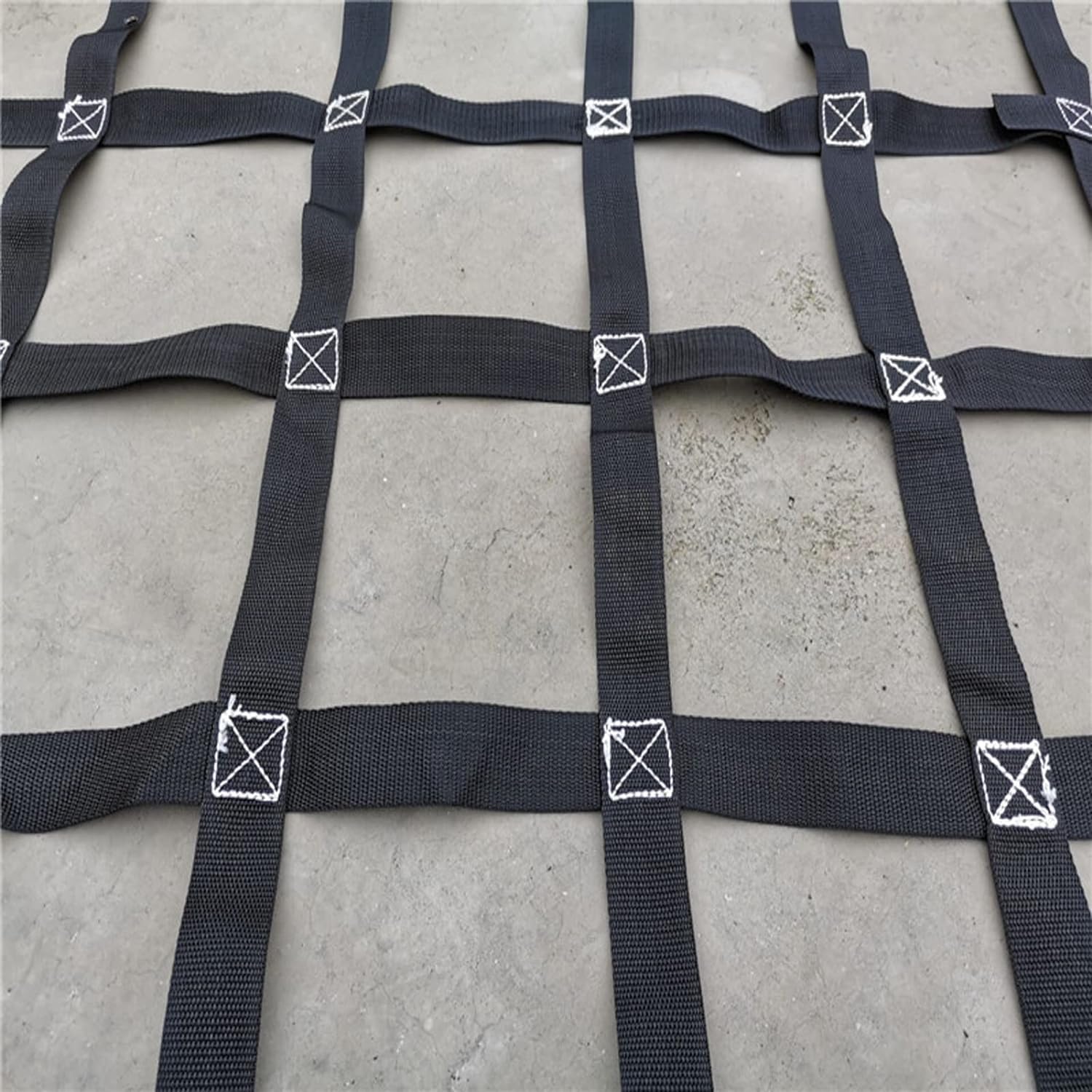 Generisch Hochleistungs-Lasthebenetz, dehnbares elastisches Fahrrad-Ladungssicherungsnetz zum Aufhängen und Heben (3 x 3 m Maschenweite 20 cm, Tragfähigkeit 3 t)