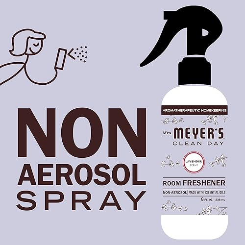 Miniatura 154 de Mrs. Meyer's Clean Day - Ambientador en espray, atomizador sin aerosol infundido con aceites esenciales, albahaca, 8 onzas líquidas