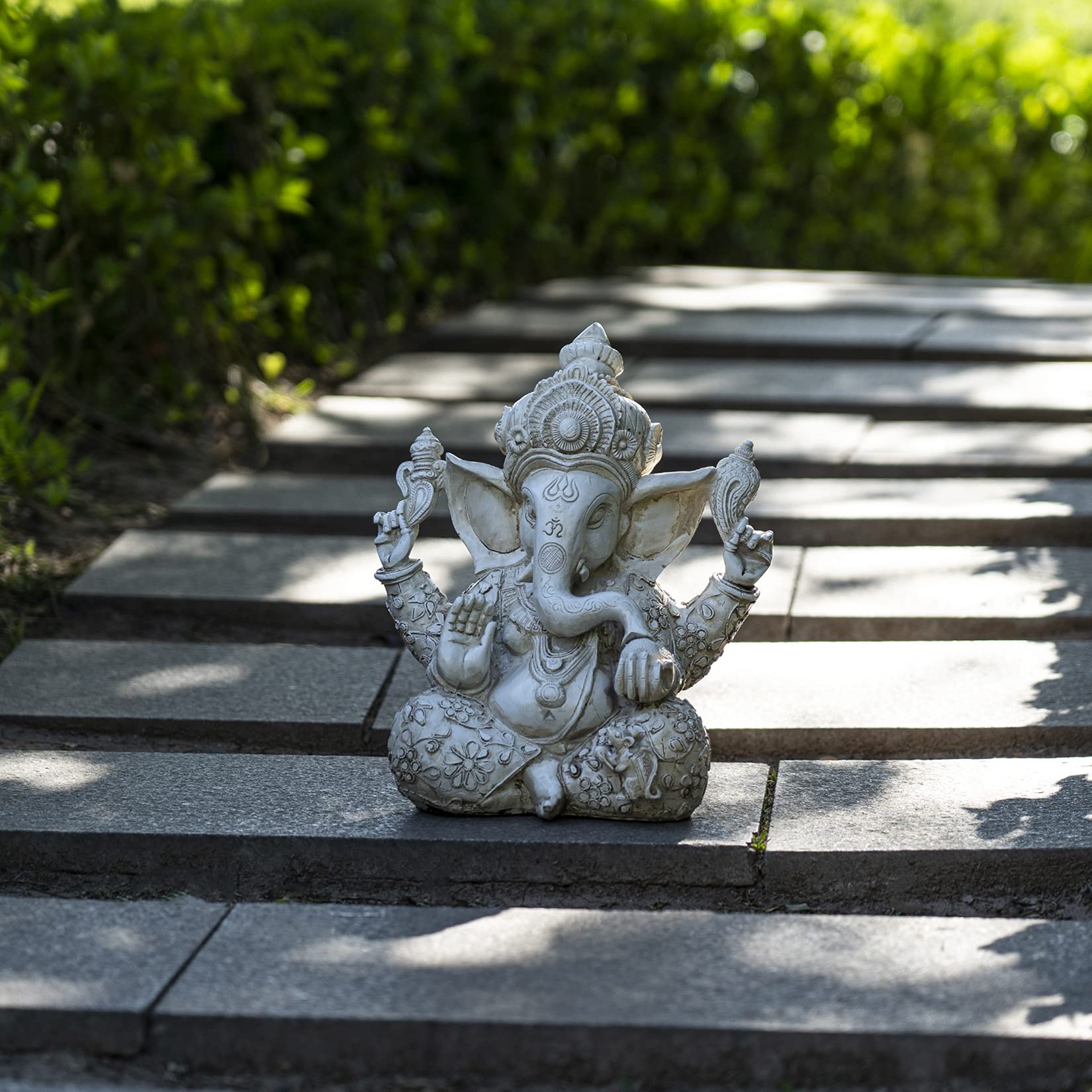 Ganesha Elefantes Decoracion Figuras Hindú de Budas Decorativos Budas Grandes de Jardin, ‌Altura 30 cm
