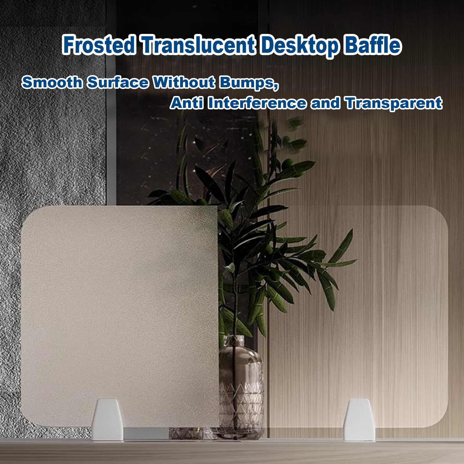 Set di 4 pannelli in acrilico per la privacy, 89 x 30 cm, accessori da scrivania per ufficio, aula scolastica, design a morsetto, ideale per studenti e professionisti