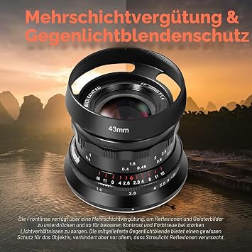 PERGEAR 35mm F1.4 Full-Frame Manual Focus Lens for Sony E-Mount Cameras