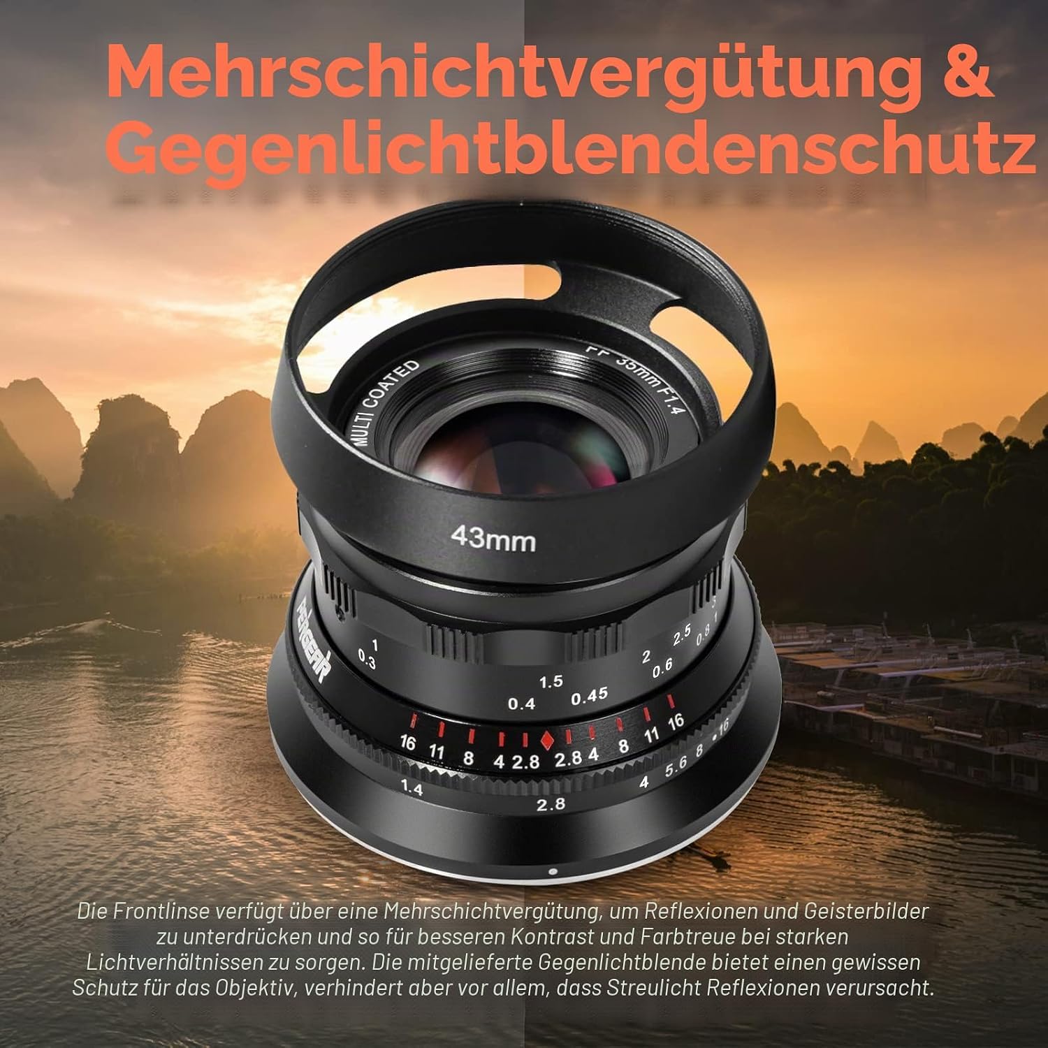 PERGEAR 35mm F1.4 Vollformat Objektiv für Sony FE-Mount