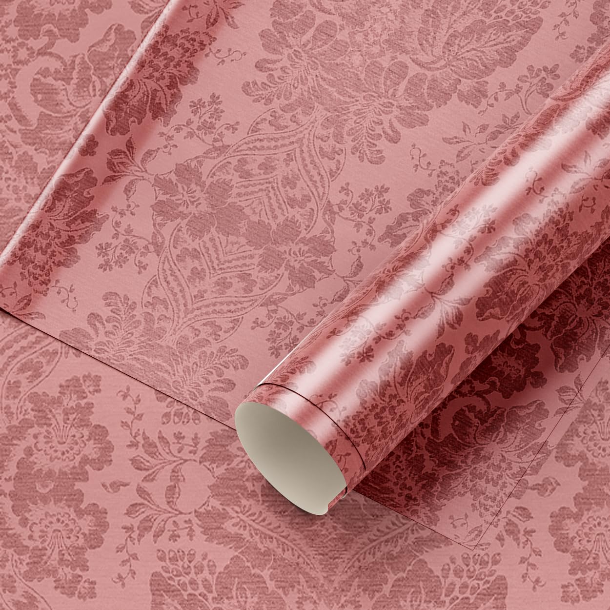 fabsouk Wallpaper for Walls Non-Woven, Non-Adhesive, 68.6 CM X 8.23 M, Rose Brown Color with Maroon Flower for Bedroom, Living Room Home Office (Made in Canada) (B0DFPJB25Q) Amazon Price History, Amazon Price Tracker