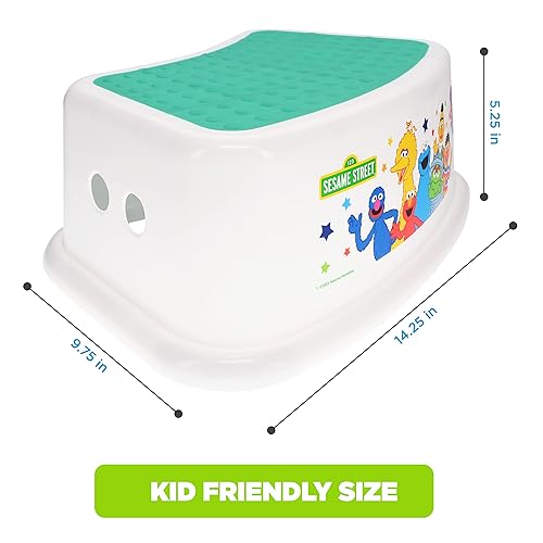 Miniatura 2 de Sesame Street Sesame Squad - Taburete para niños, entrenamiento para ir al baño, antideslizante, baño, cocina, ligero