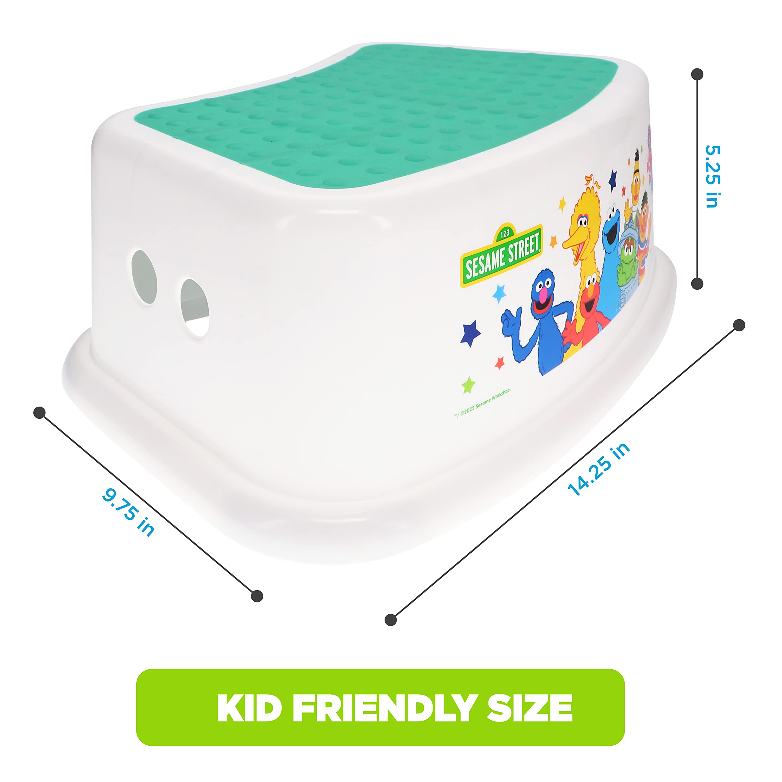 Sesame Street Taboret sezamkowy - stołek dziecięcy do nauki korzystania z nocnika, antypoślizgowy, łazienka, kuchnia, lekki