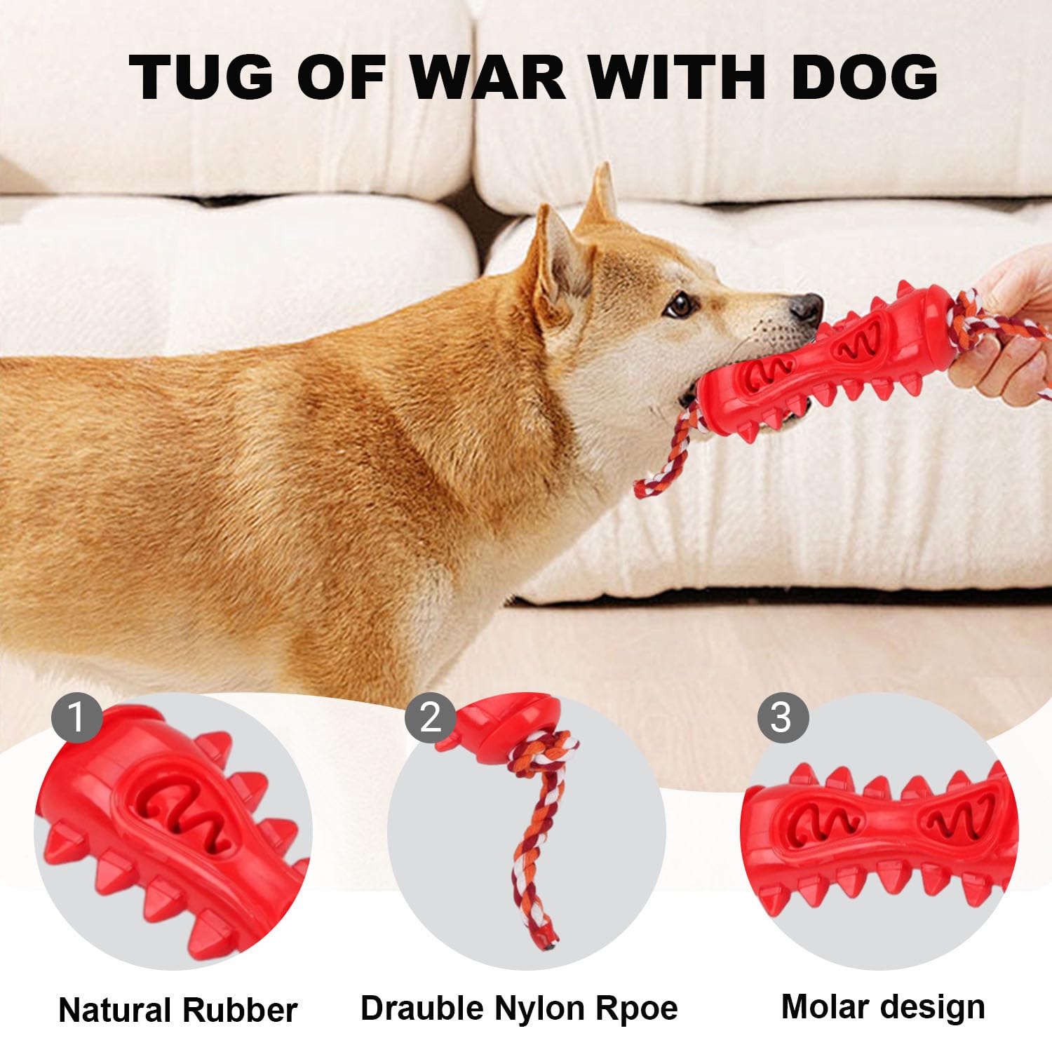 Awpland Dog Tug Rope Toys for Aggressive Chewers, Heavy Duty Cotton Rope Puppy Chew Toys, Tug of War Dog Teeth Cleaning and Boredom