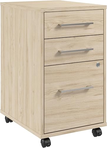 Miniatura 3 de Bush Business Furniture Hustle - Archivador rodante de 3 cajones, almacenamiento móvil de documentos para el hogar y la oficina profesional, 16 W,