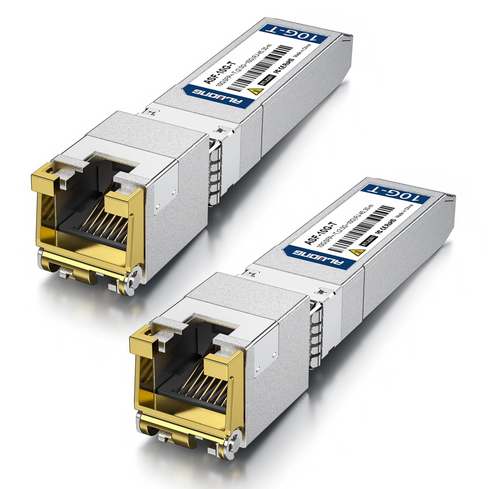 [Lot de 2 Émetteur-récepteur 10GbE SFP+ vers RJ45 10GBase-T, module Ethernet cuivre pour Cisco SFP-10G-T-S, Ubiquiti UniFi UF-RJ45-10G,US-48-500W, Netgear et plus, jusqu'à 30 m, Plug-and-Play