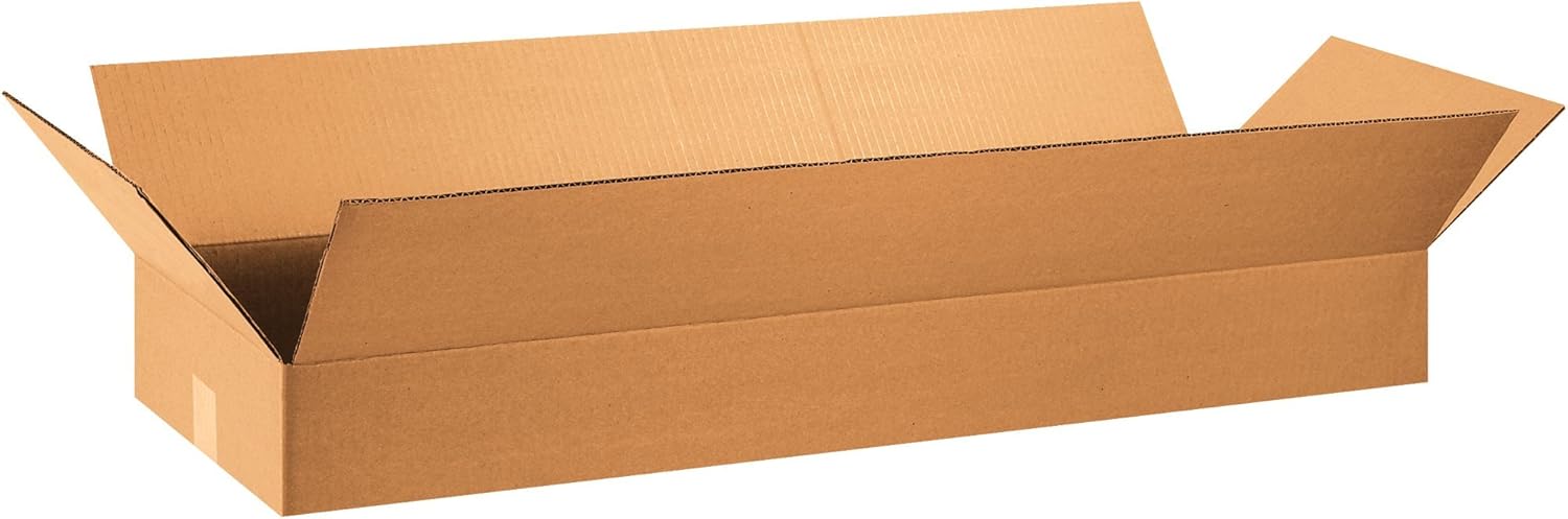 PARTNERS BRAND 36x12x6 Flat Corrugated Boxes, Flat, 36L x 12W x 6H, Pack of 20 | Shipping, Packaging, Moving, Storage Box for Home or Business, Strong Wholesale Bulk Boxes
