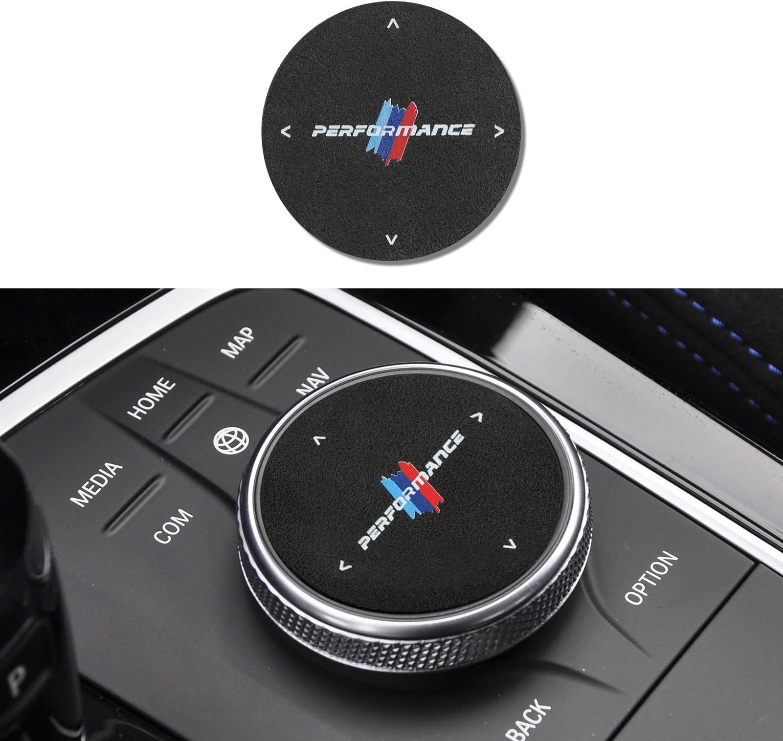 OYDDL49mm Car Sticker Multimedia Knob Cover Trim Cover Cover Compatible with BMW 3 Series G20 G21 4er G22 G23 X3 X4 G01 G02 G05 M2 M3 M4-Grey