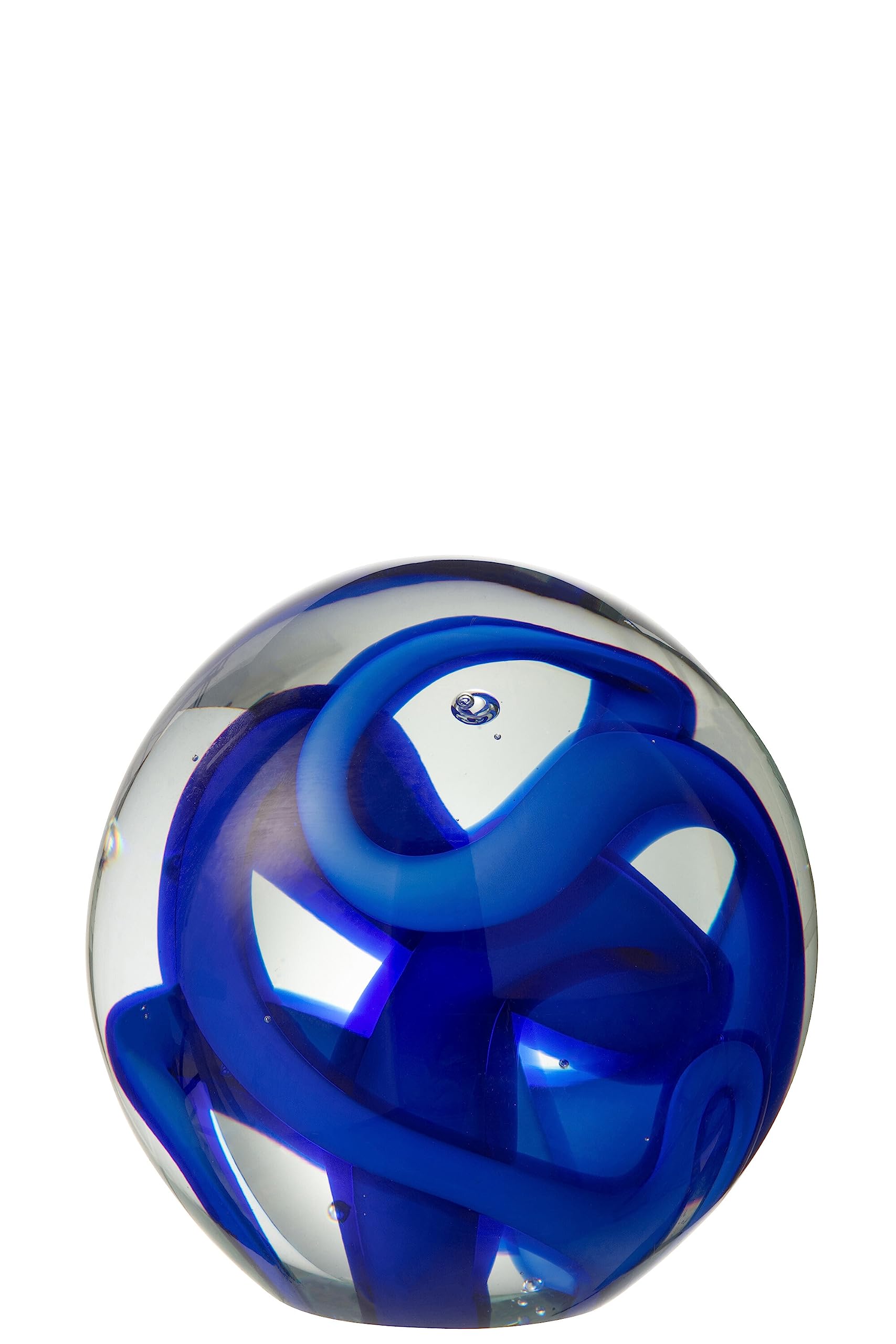 Paperweight Garland Glass Blue Large