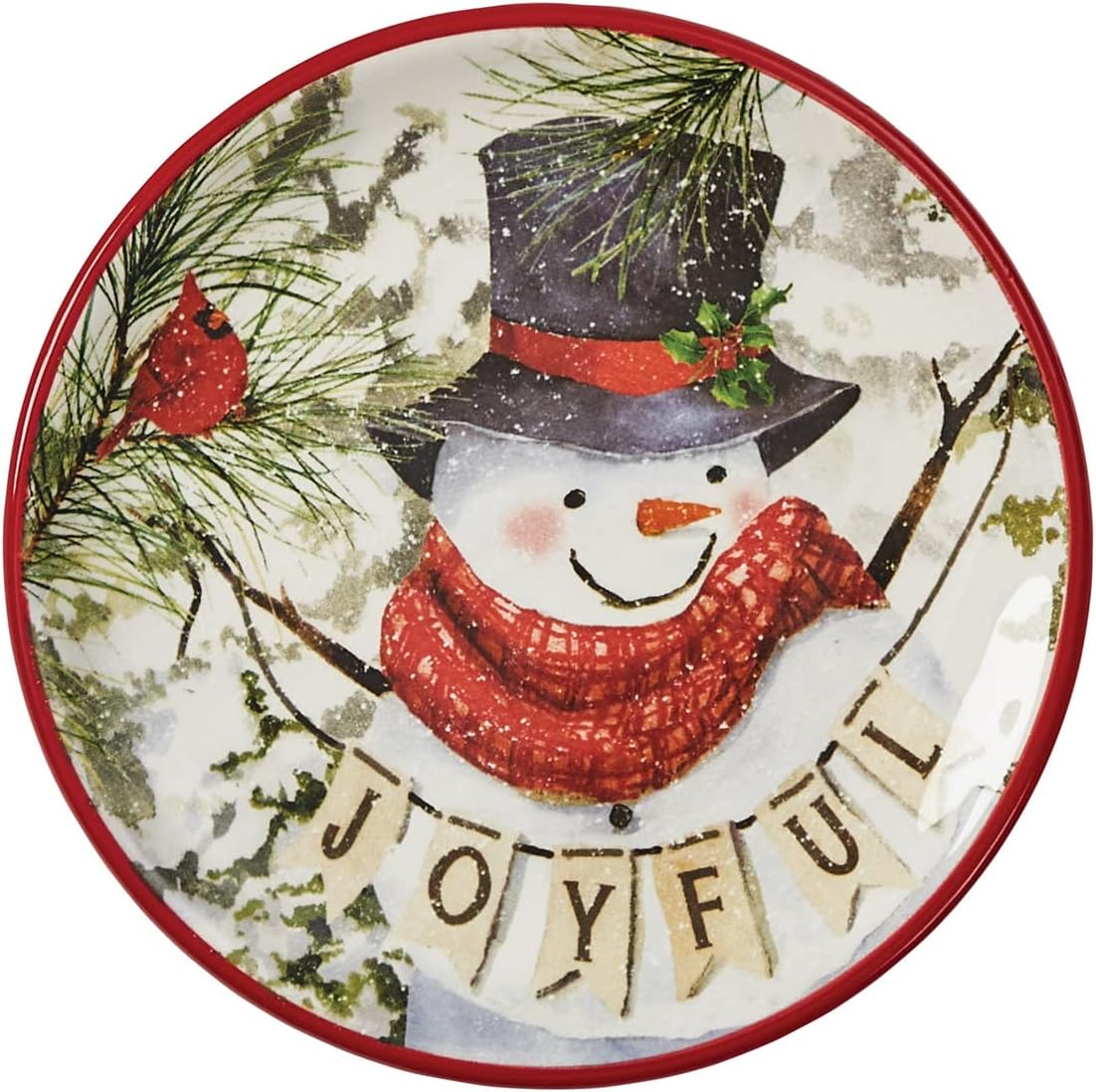 Park Designs Christmas Barn Spoon Rest Set of 2 | Dolomite Holiday Utensil Holders with Snowy Barn Artwork | Festive Kitchen Counter Protection for Cooking, Baking, Meal Prep & Winter Seasonal Decor