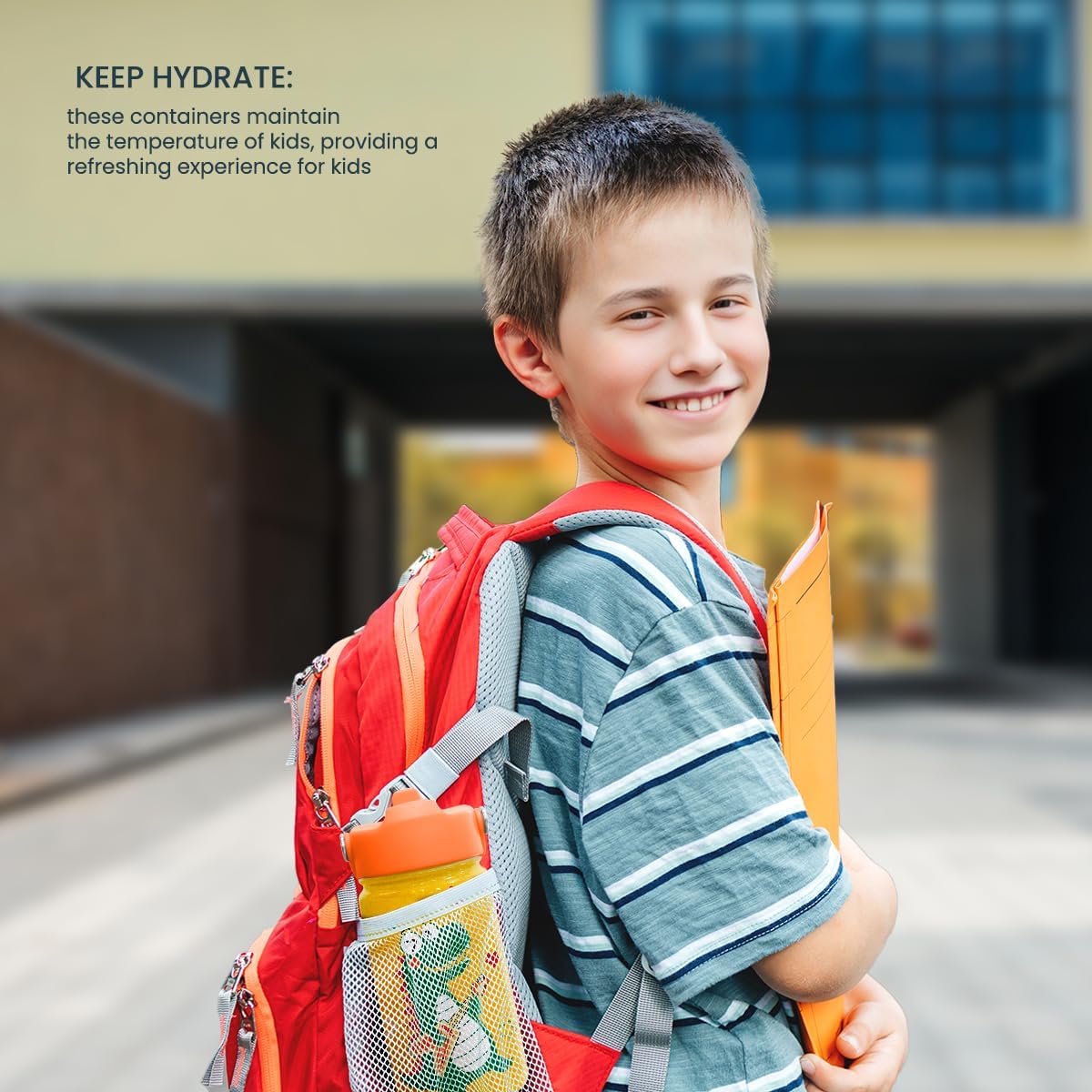 Dinosaurs Water Bottle - Dino Kids Water Bottle with Straw Lid - 12 Oz Insulated Stainless Steel Water Bottles for Kid Boys - Travel Cup for School Sports - Image 7