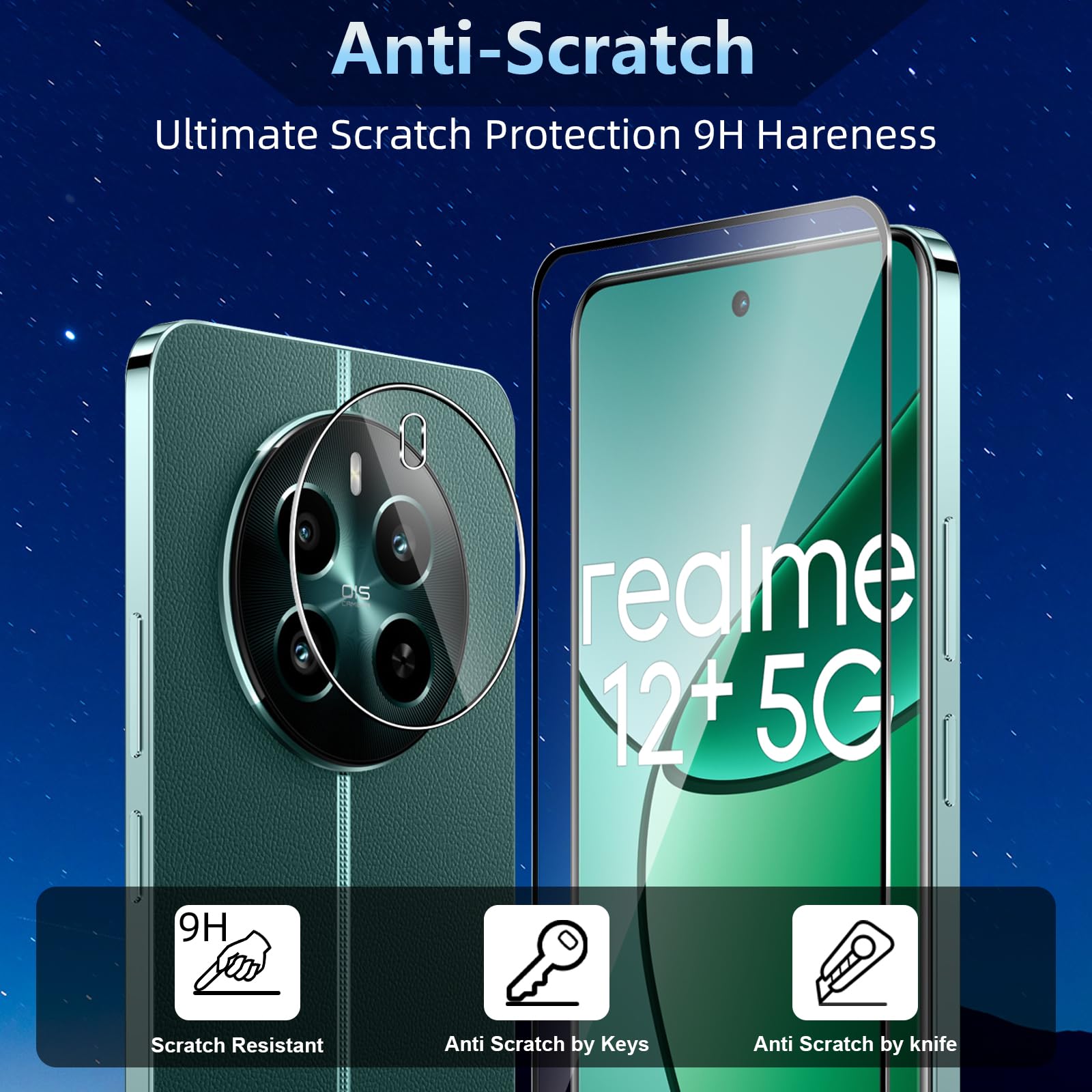 3 IN 1 Realme 12 Realme 12 5G Ceramic Tempered Glass For Realme 12 Plus 5G Realme 11 4G 5G Camera Lens Glass Screen Protector And Back Film - View #3