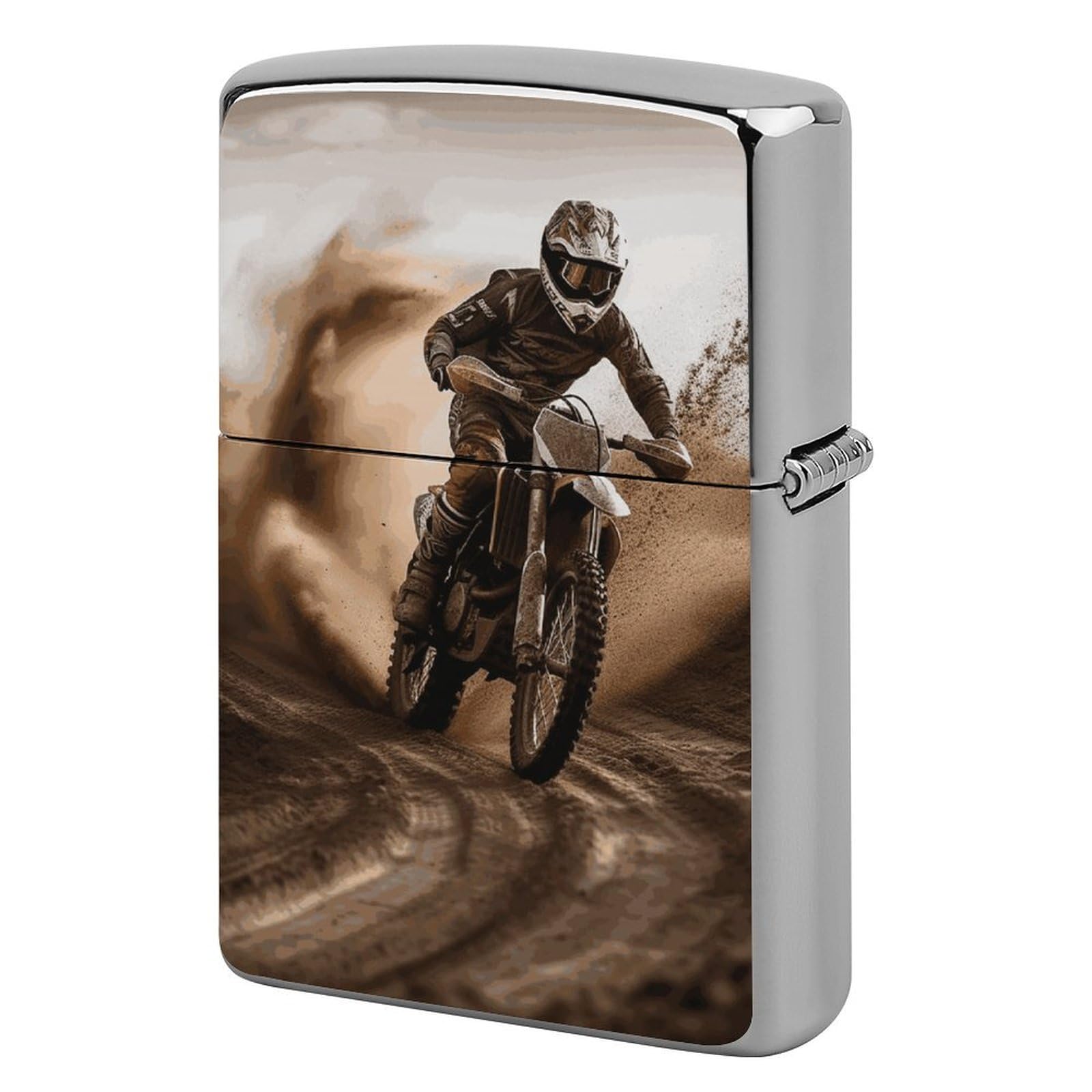 Motocross Lighter Case for Men, Personalized Lighter Cover for Valentine's Day Gifts, Flip-Top Lighters Shell for Outdoor, Portable Lighters Protective Sleeve