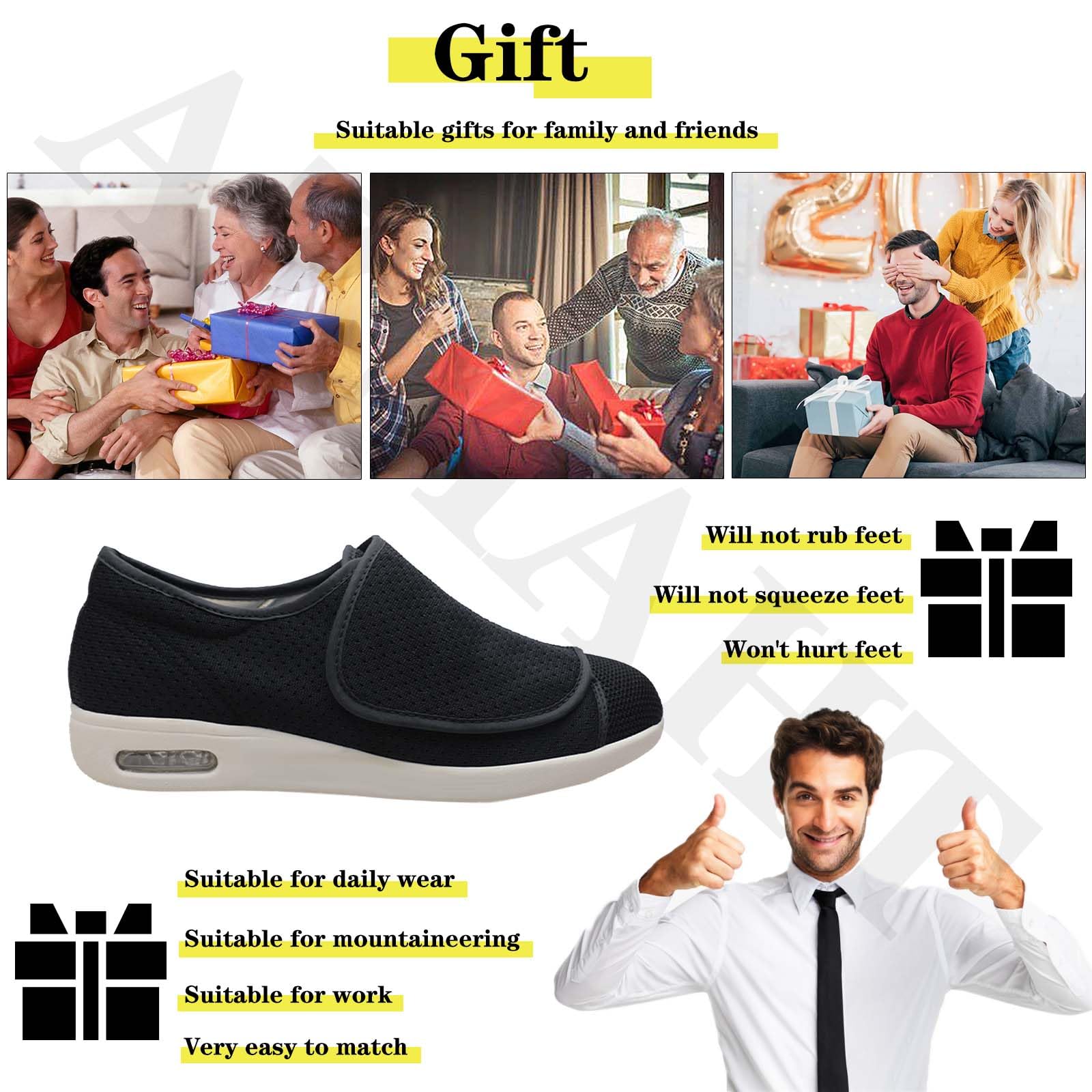 Zapatos Ortopédicos Fascitis Plantar Zapatos Osteoartritis Hombre Zapatillas de Deporte Zapatos Sanitarios Zapatos Diabético Soporte ortopédico para el Arco,Dark Grey,43 EU