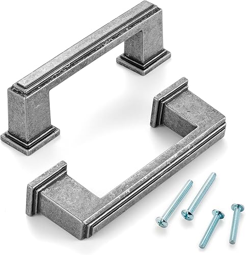 Vista 33 de Paquete de 10 tiradores de gabinete de 6-1/4 pulgadas, tiradores negros mate para gabinetes, accesorios de cocina negros para gabinetes, cajones