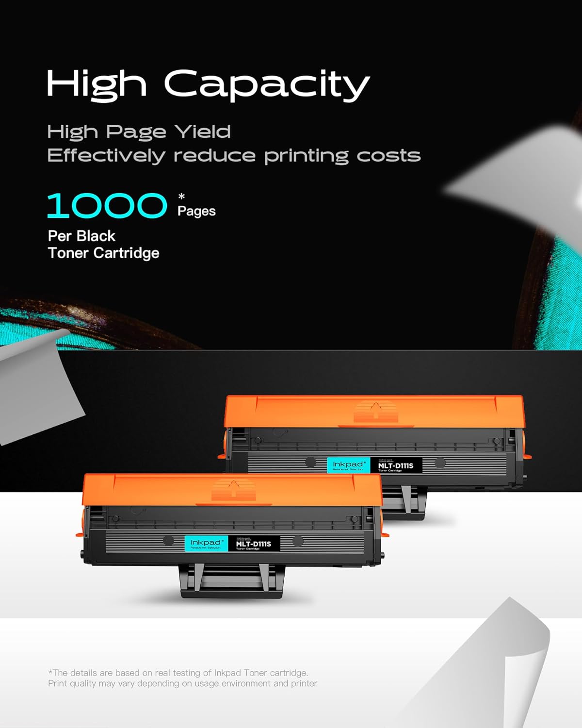 iNKPAD MLT-D111S Toner Cartridges 2 Black Combo Pack Compatible Replacement for Samsung D111S 111S MLT111S Works for M2020W M2070W M2026 M2020 M2070 M2024W M2074FW Printers