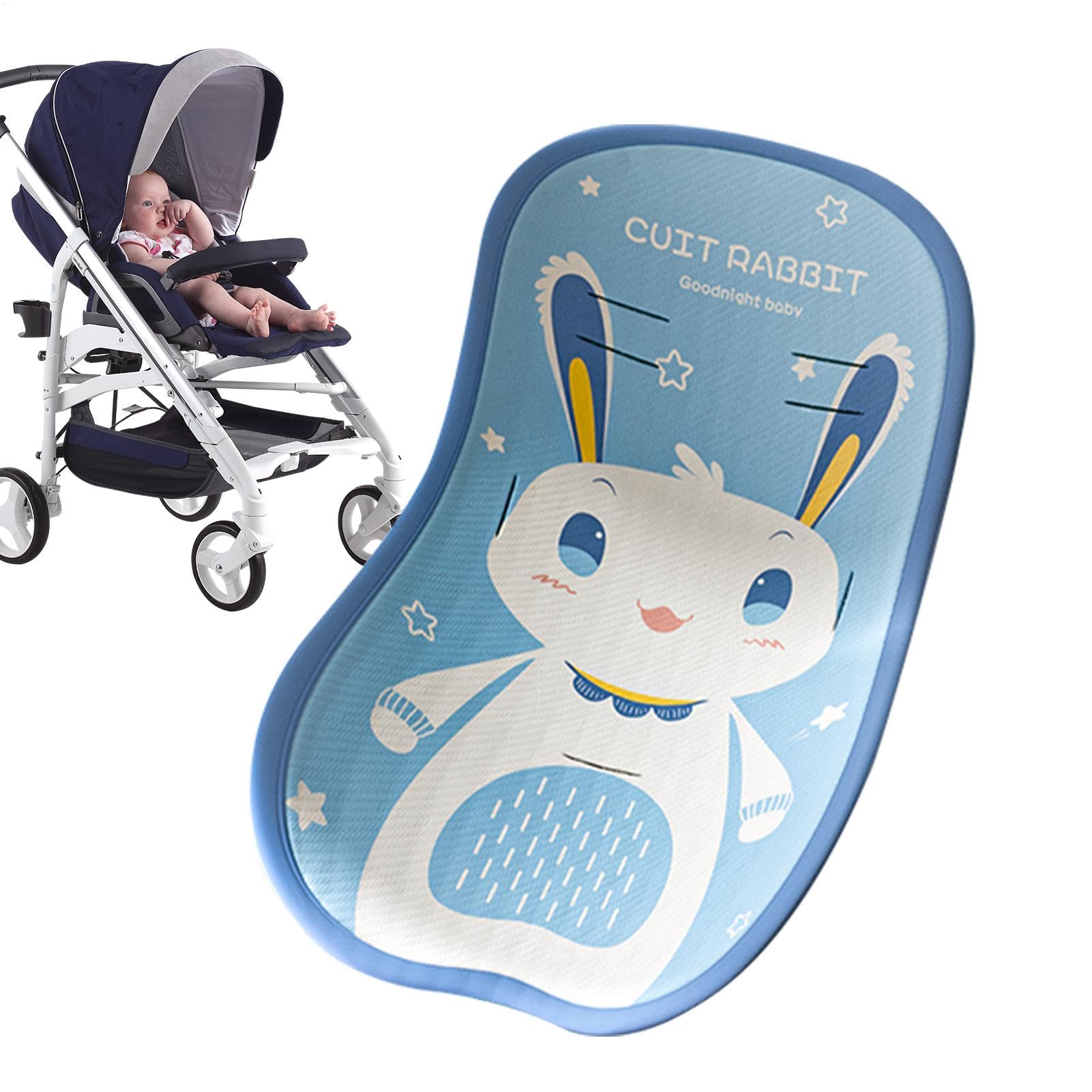 fayarrd Pram Cooling Mat, Pram Cooling Pad, Baby Car Seat Cooling Mats Liner, Machine Washable, Comfortable Travel Accessories for Dining Chair, Child Safety Chairs