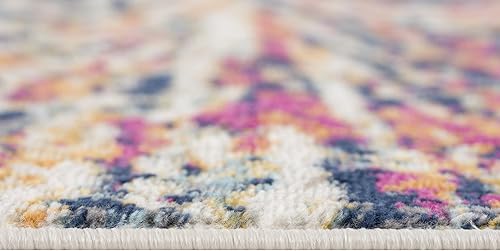 Miniatura 7 de RUG BRANCH Savannah - Tapete de interior geométrico de mediados de siglo con estrellas modernas, color beige y azul, para sala de estar, dormitorio