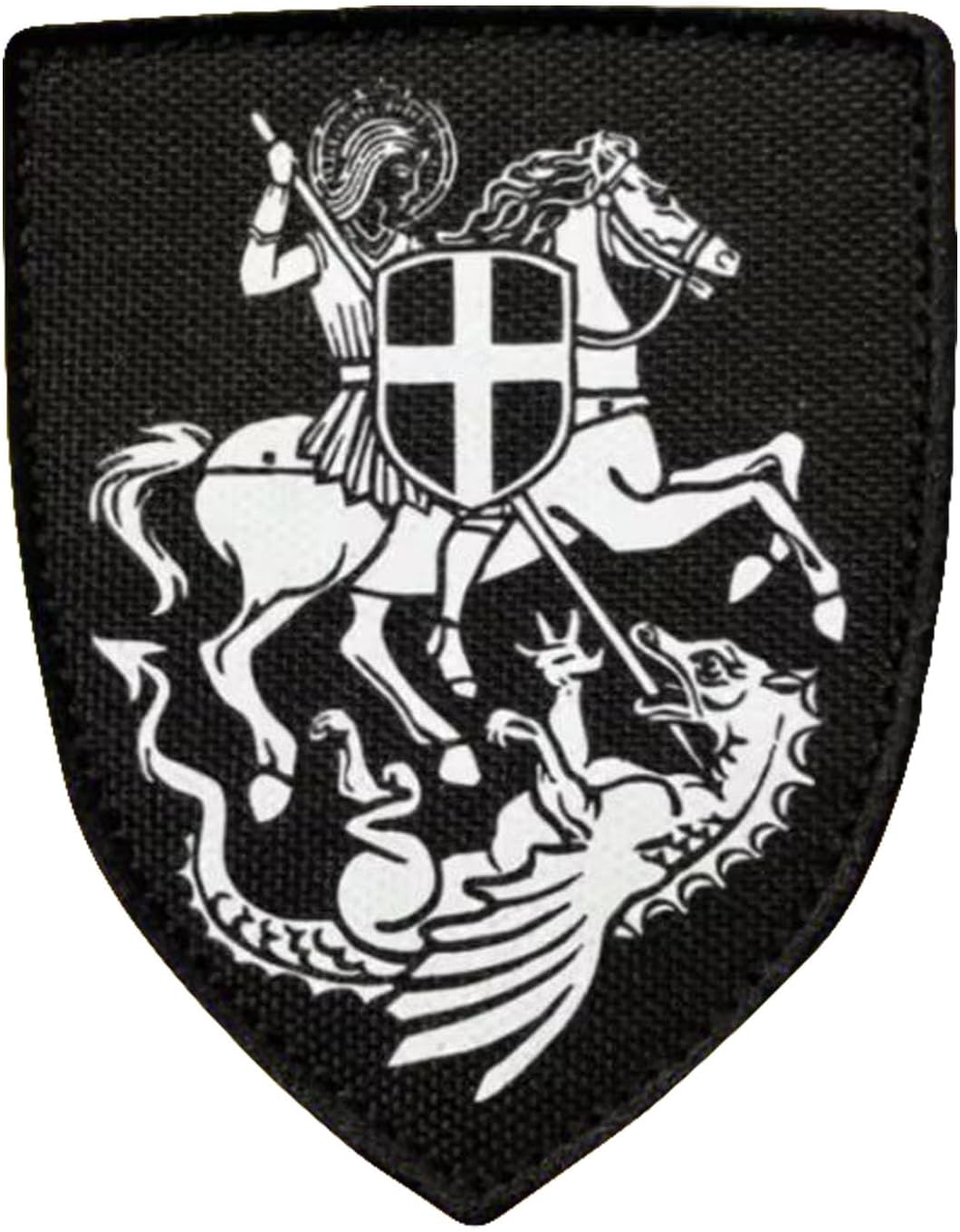 Archangel Michael Printed Patches, Black Tactical Morale Patch Badge Hook and Loop Sew On for Clothing, Dress, Hat, Backbags