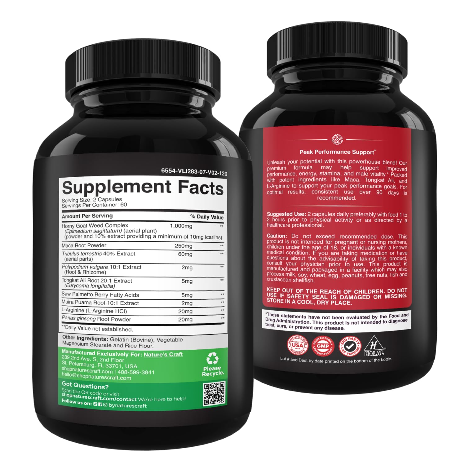 Testosterone Booster for Men with Horny Goat Weed & Maca - 120 Count — Amazon image 6