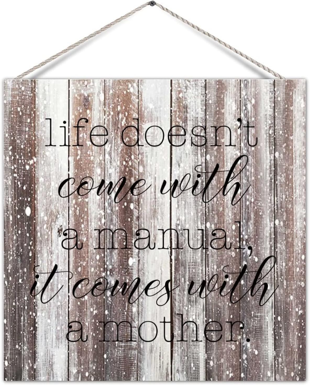 Rustic Wooden Sign Plaque Life Is Better in The Woods Countryside Farmhouse Wood Wall Pediment Craft Sign Wall Decoration for Front Door Patio Home Decor Rustic Farmhouse Decor 12x12in