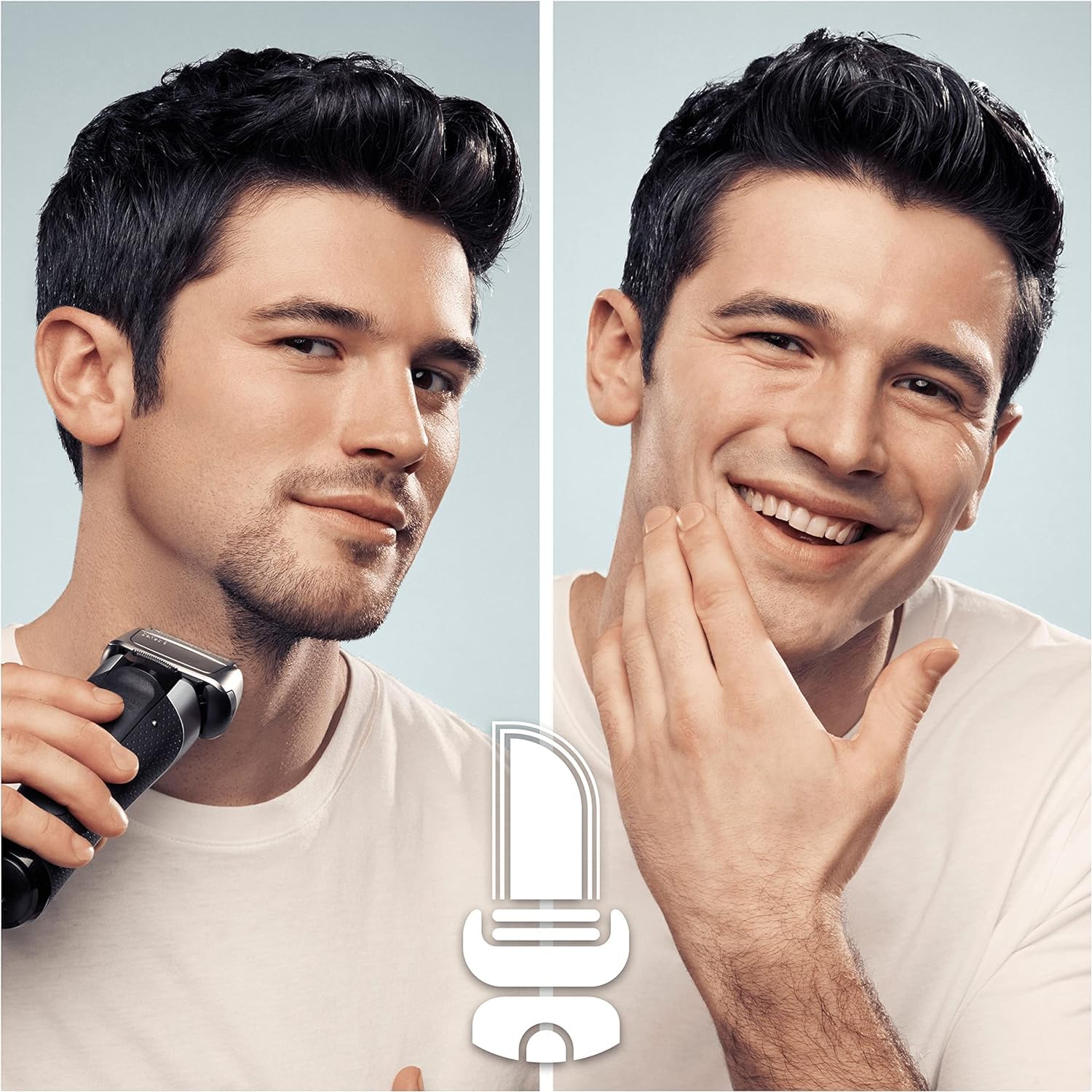Braun Series 8 Afeitadora Eléctrica Hombre, Máquina de Afeitar Barba con Recortadora de Precisión, Tecnología Sónica, Cabezal de 40° y 3en1, Centro de Limpieza, Recargable, Inalámbrica, 8467 CC, Negro