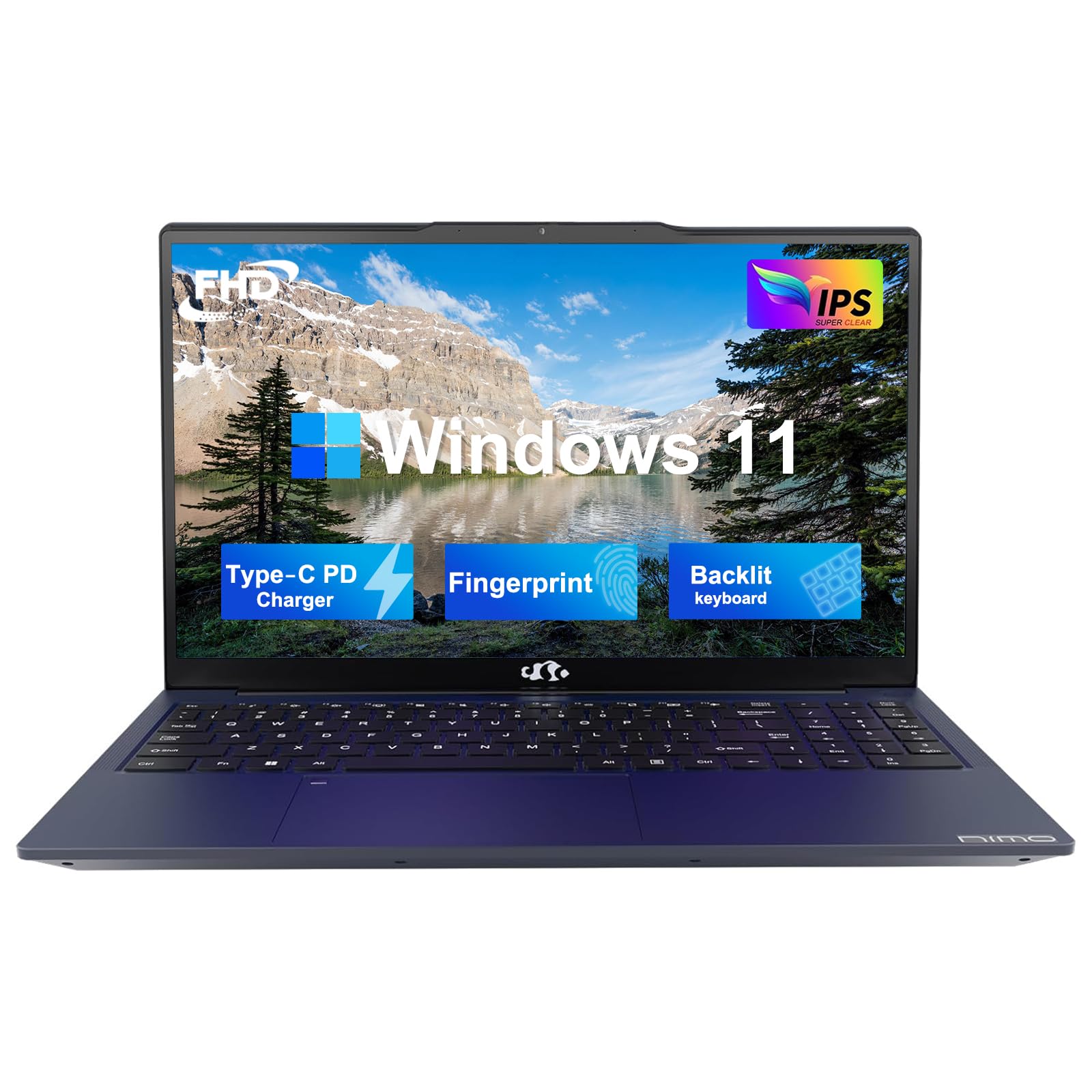 NIMO 15.6 FHD Student Laptop, Intel Pentium Quad-Core N100(Beat to i3-1115G4, Up to 3.4GHz), 8GB RAM, 128GB SSD, 2 Years Warranty, 90 Days Return,