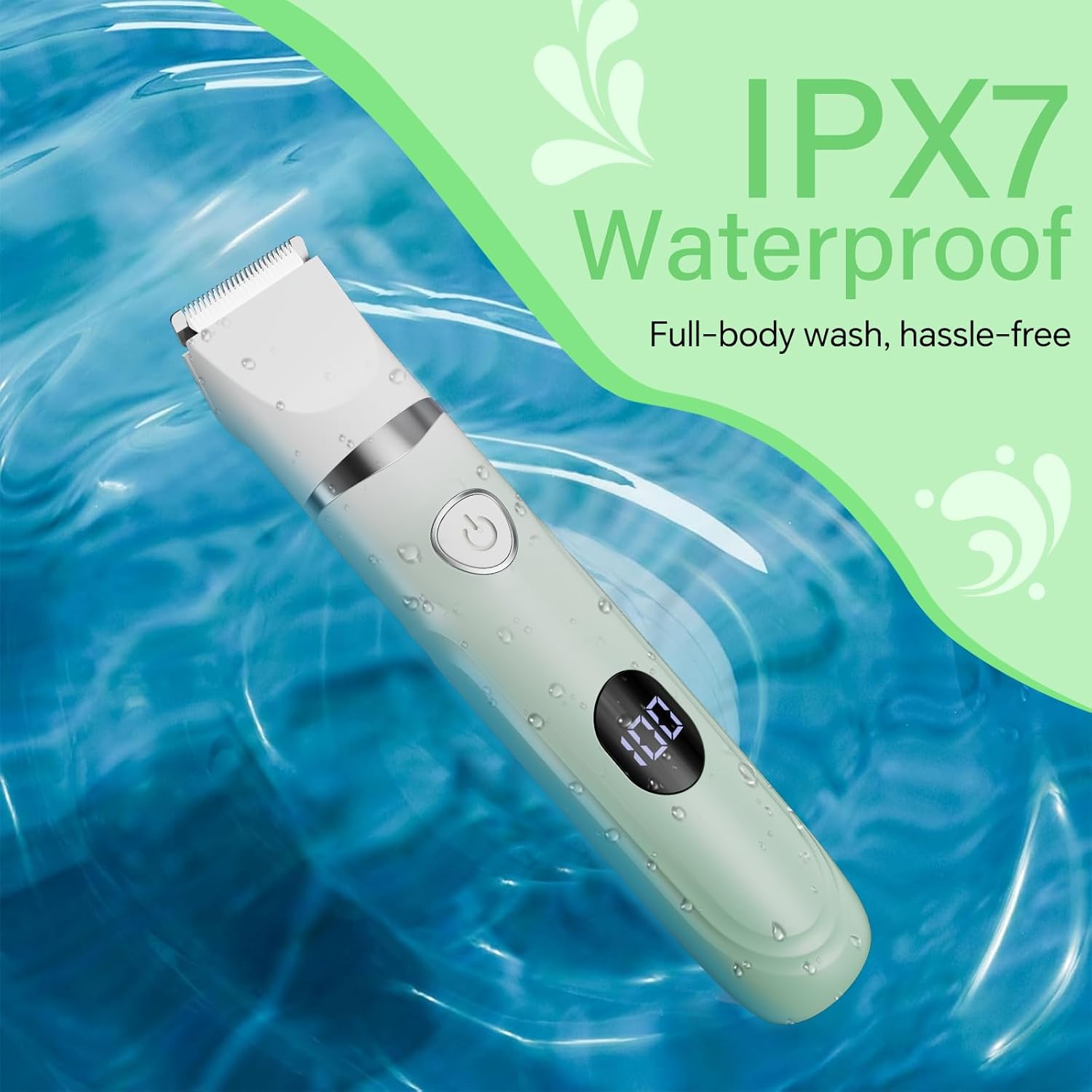 Bikini Trimmer for Women, 3-in-1 Electric Razors for Silk Skin, Wet/Dry Body Hair Shaver for Face Nose Eyebrow Arms Armpit Legs Pubic Area, Painless, IPX7 Waterproof, Ceramic Blade