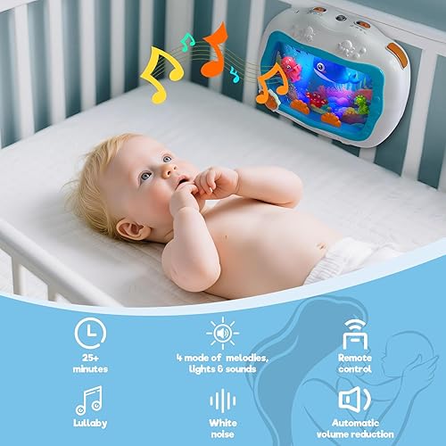 Miniatura 2 de Juguete musical para dormir para bebé, máquina de sonido con sonidos ligeros y relajantes, cuna infantil móvil colgante y juguete de viaje en