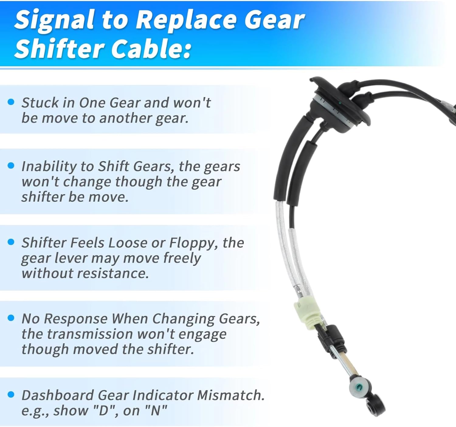 Gearshift Cable Compatible With Citroen For Berlingo 2012-2020 Car Automatic Transmission Gear Shift Selector Control Lever Cable 2444HG 2444HW