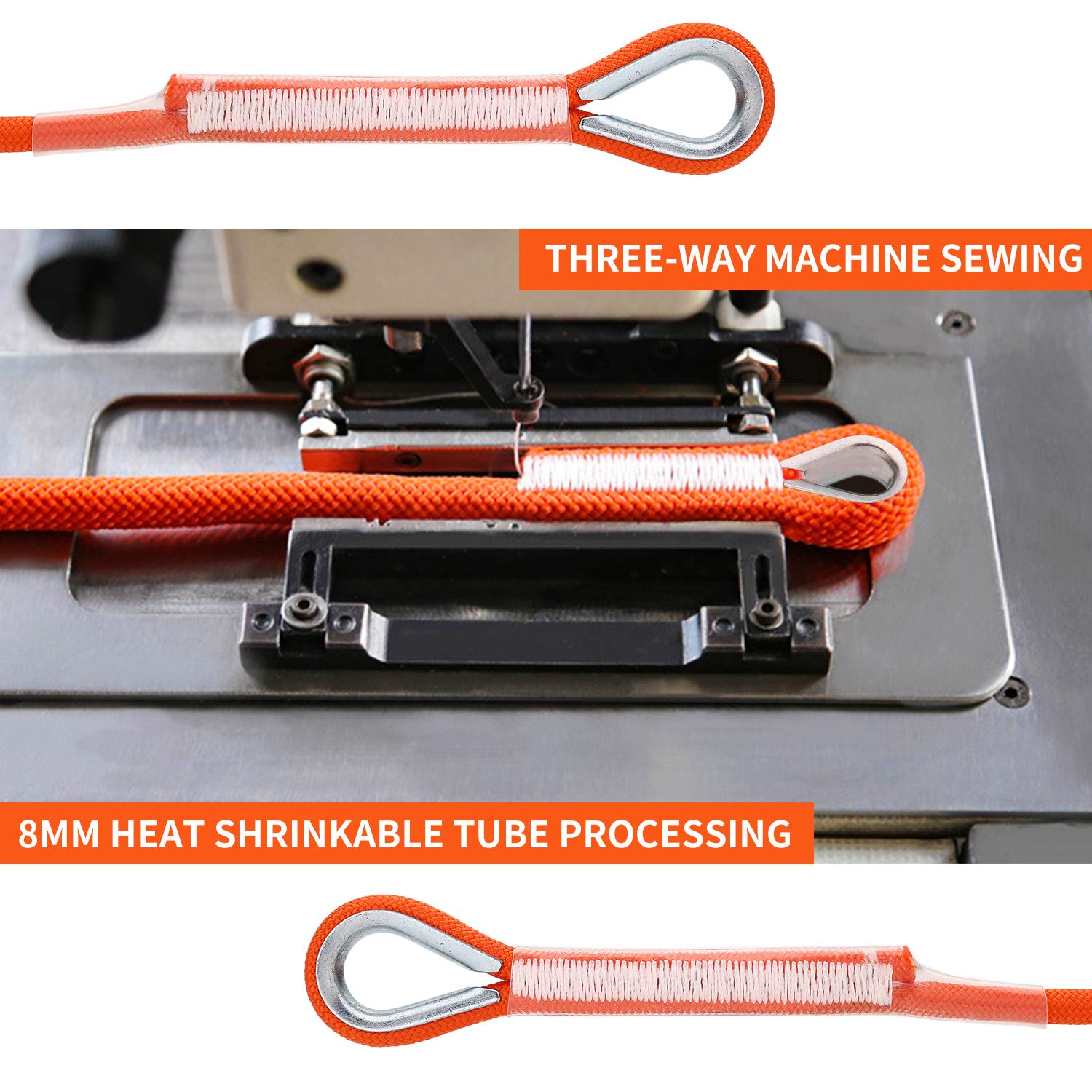 Corda Da Arrampicata 8 Mm - 20 M, Con Moschettoni, Polipropilene, Portata 950 Kg - Foto 11