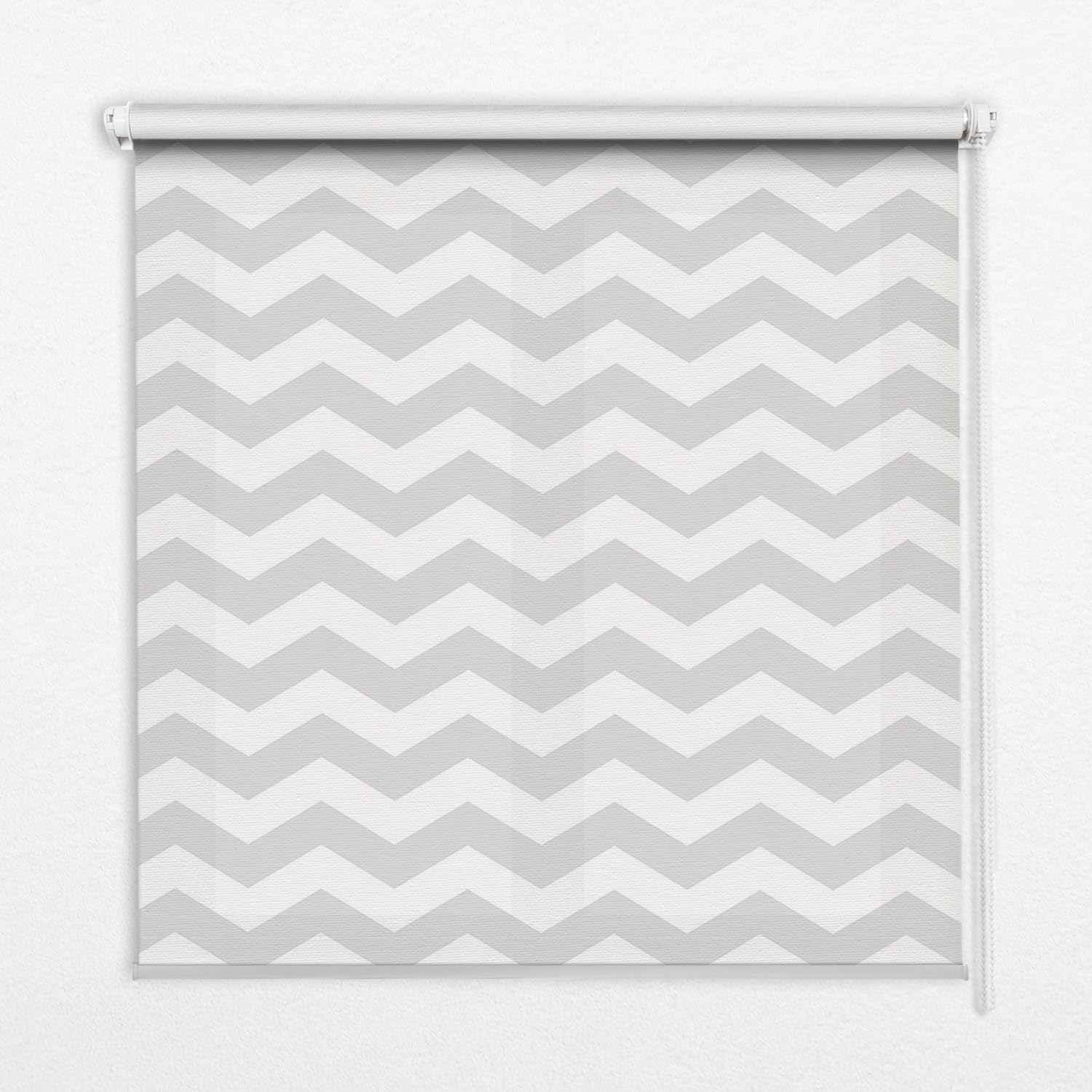 Store banne intérieur haut de gamme 50x50cm motif zigzag gris élégant