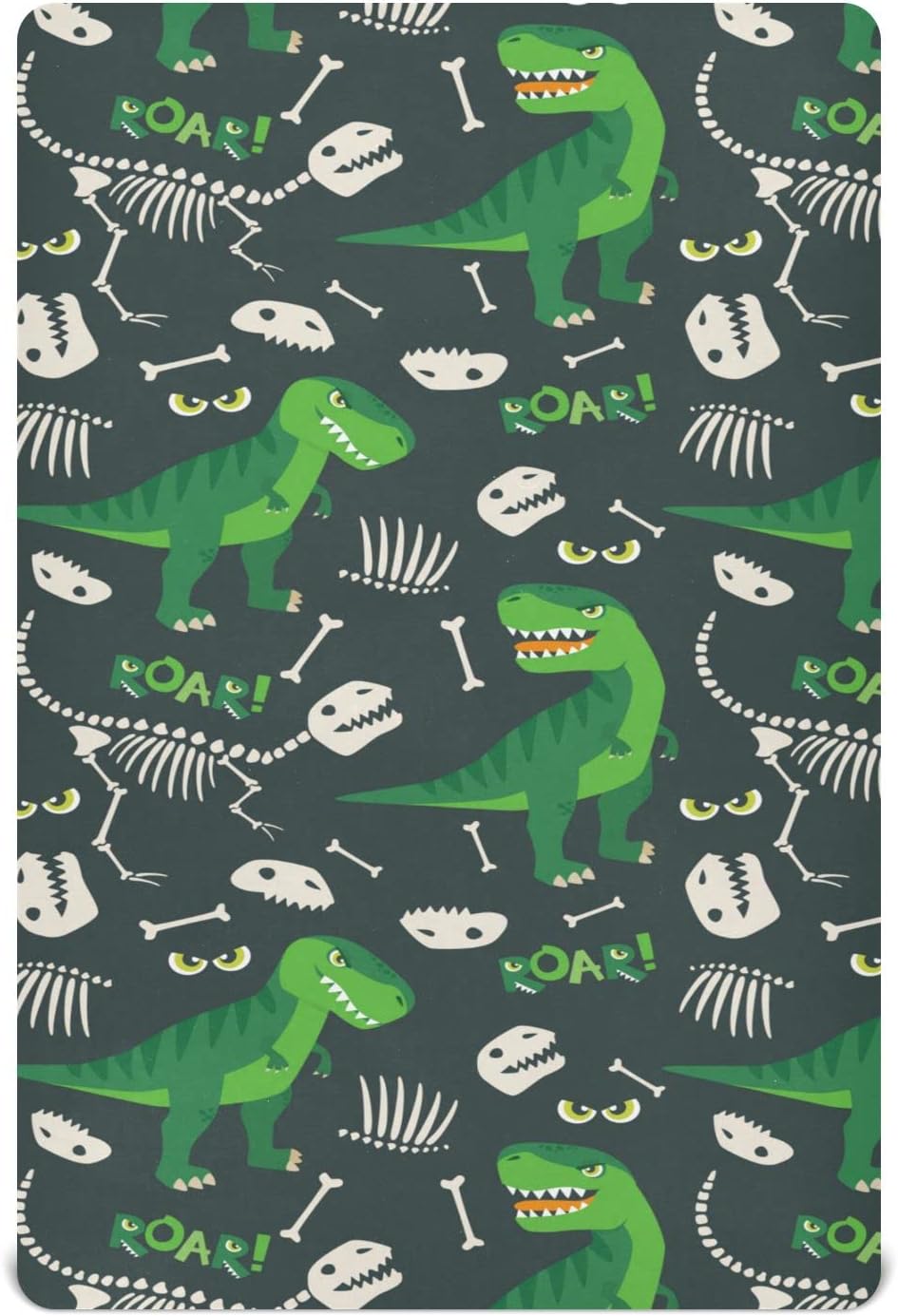 Dinosaur Skull Baby Crib Sheets Fitted Crib Sheet, Boys