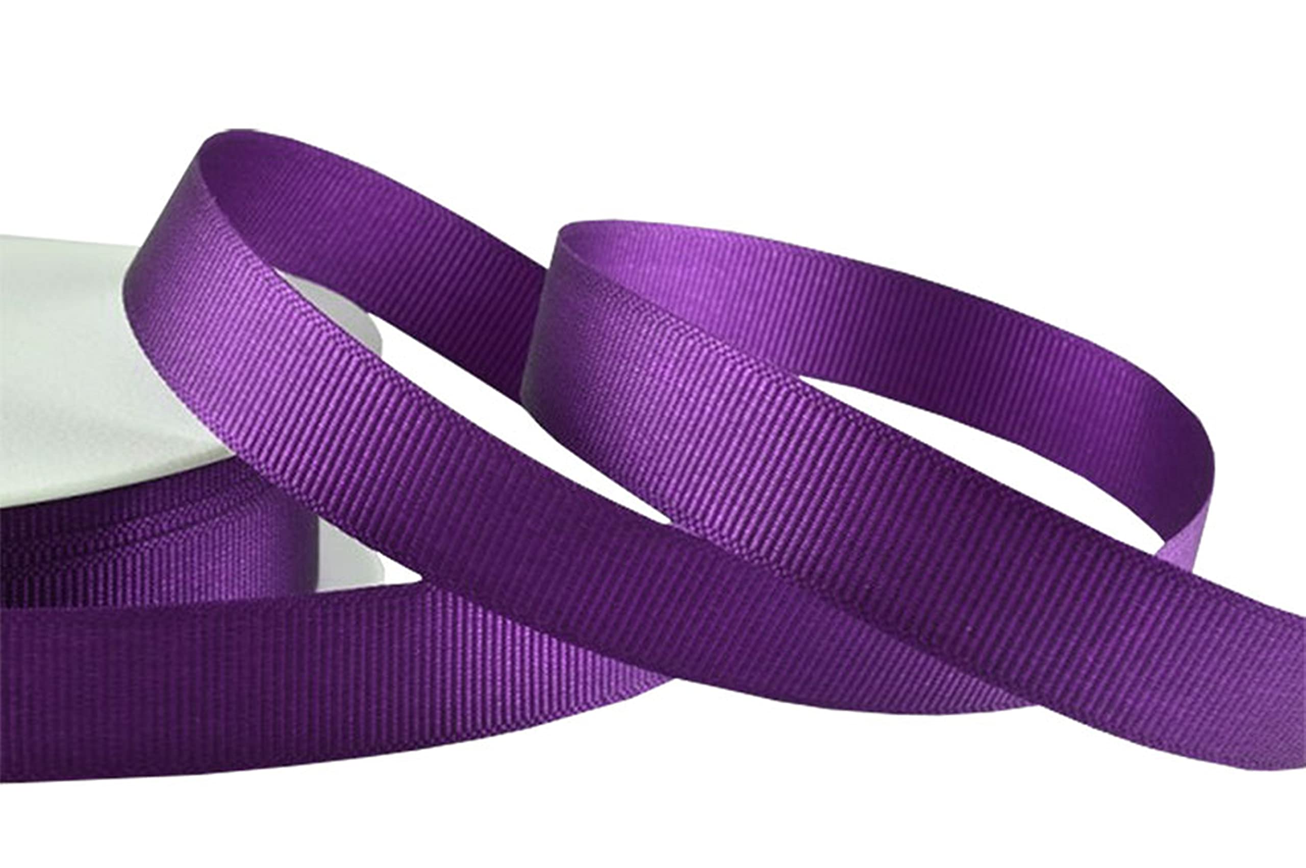 Grosgrain Ribbon -22 Metrs / 25 Yards Roll, Sew, Gifts Wrap, Party, Bows, Decorations, Wedding, Crafts, Events, Dress - Double Sided, Size 25mm- Buy 3 & GET 1 Free (Purple)