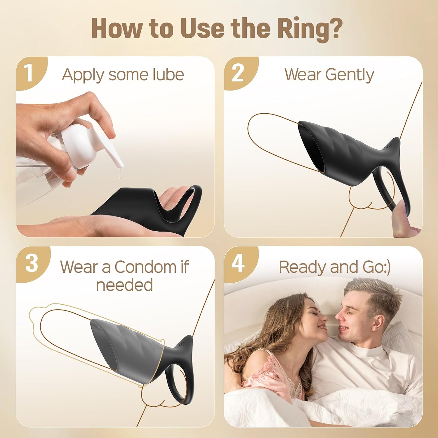 Vibrating Cock Ring Penis Sleeve Vibrator, 10 Vibrations Penis Extender Adult Sex Toys for Men Penis Testicles G Spot Stimulation Penis Ring Vibrator, Couples Sex Toys Male Erection Female Pleasure