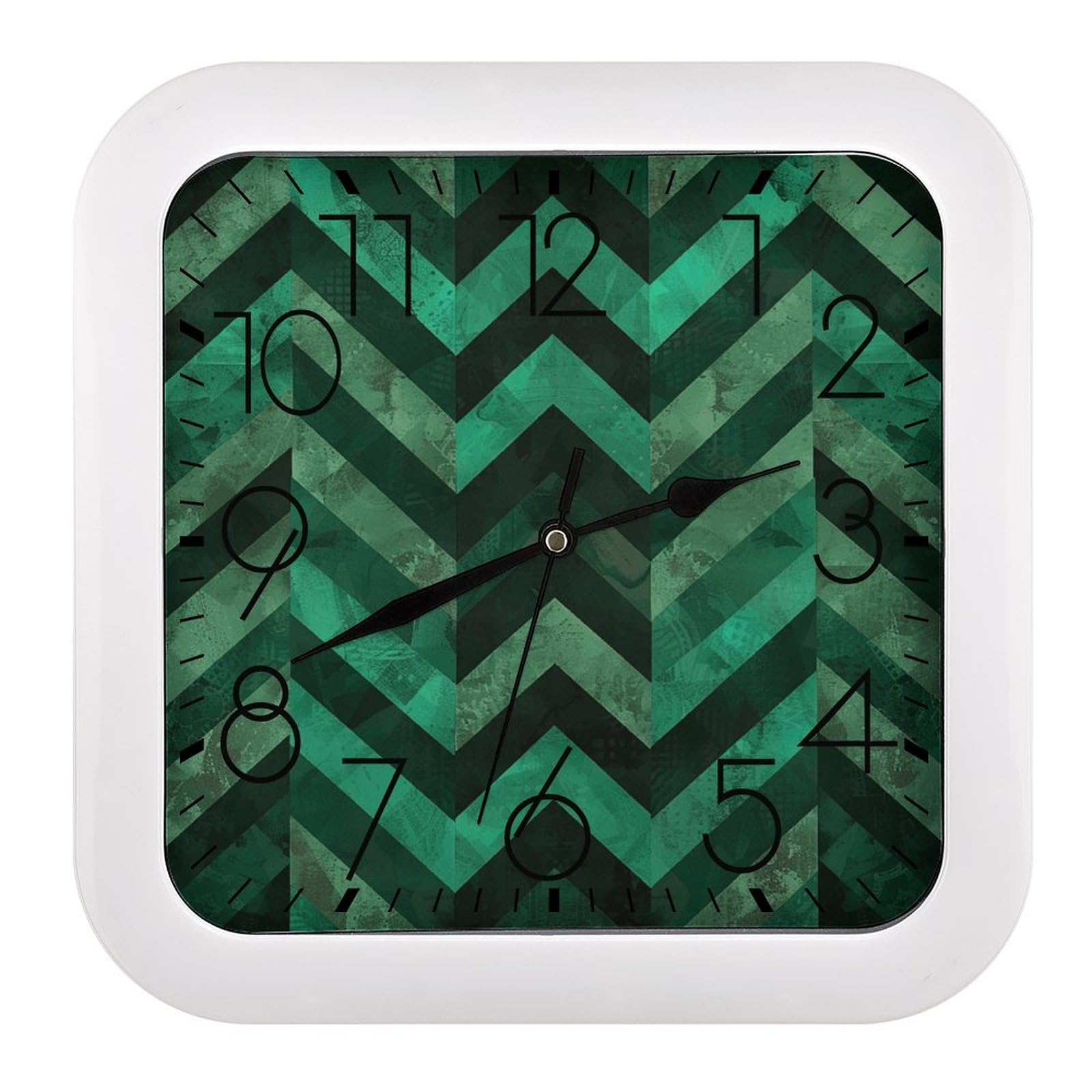 Horloge murale vert émeraude rétro de 30cm pour salon