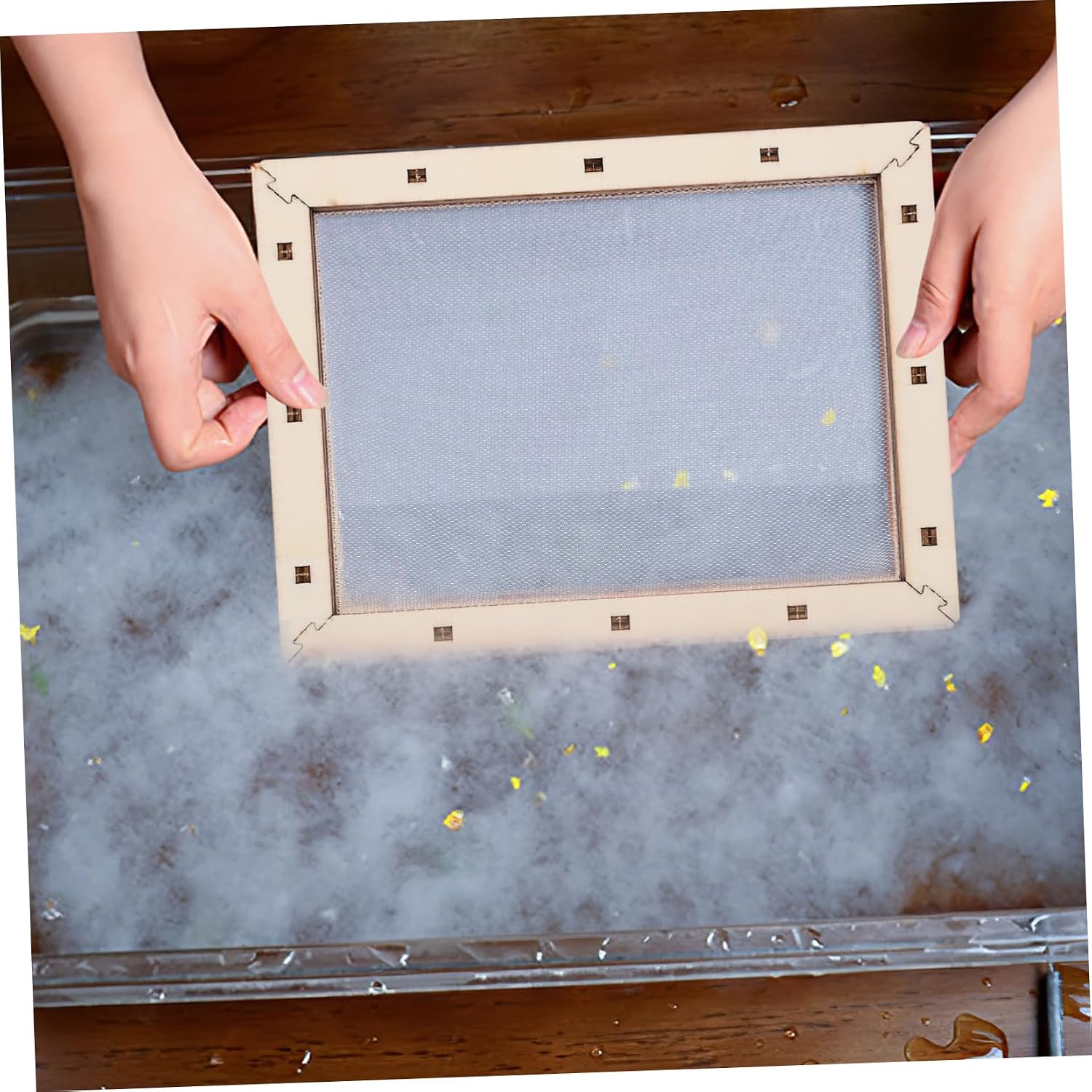 Papermaking Screen Mould Diy Papermaking Mesh Wooden Frame Educational Craft Tool