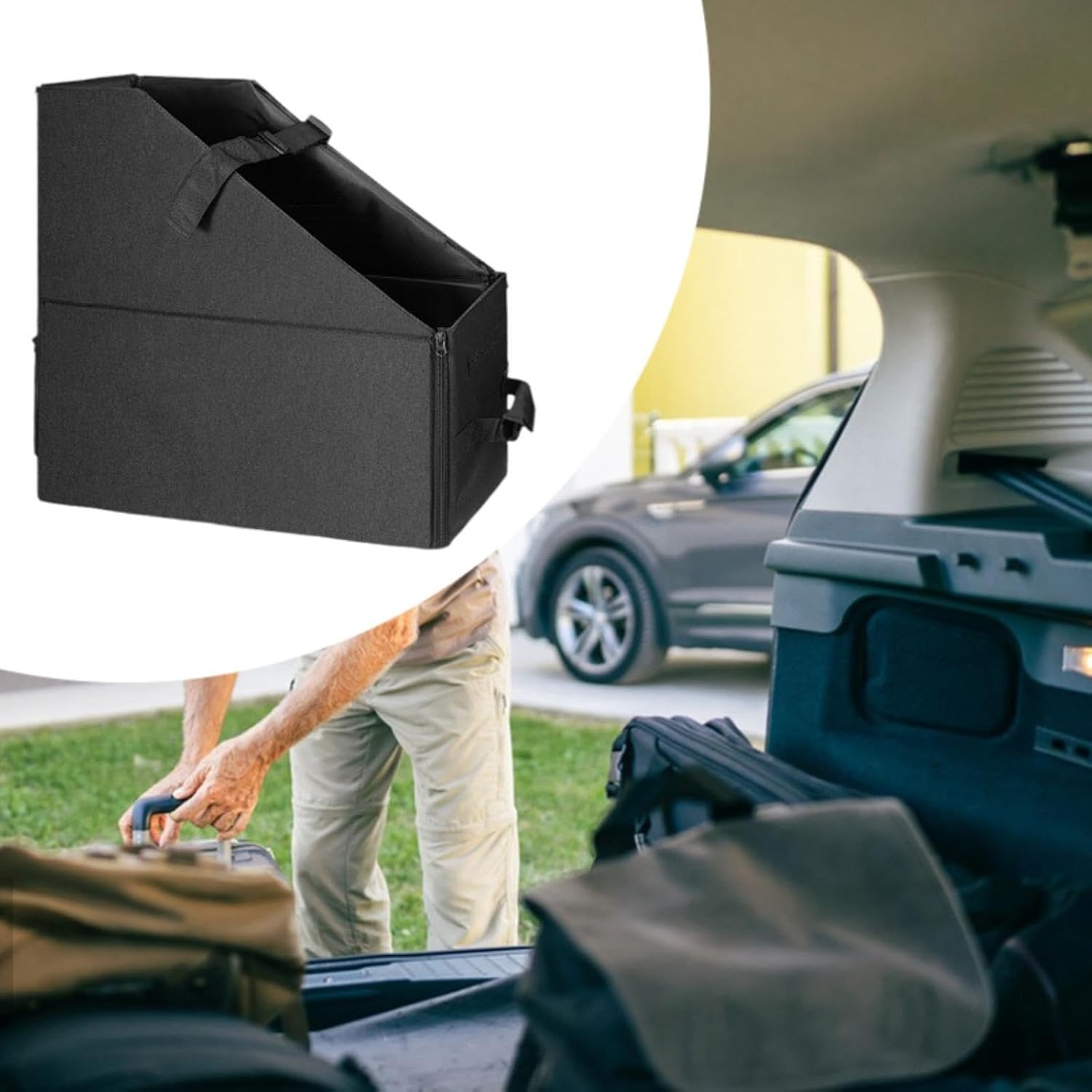 Folding Bike Storage Box, Bike Transport Case Car Trunk Storage Box Folding Bicycle Bag for Bicycle Accessories