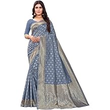Banarasi Pure Silk Kanjivaram Sari for Women Soft Sari with Blouse Piece for Wedding Pari124-50