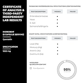 Sandhu\'s Quercetin Vegetarian Capsules Supplements 120 Count (Pack of 3) | 500mg per Capsule Bioflavonoids for Immune Support & Respiratory Health Seasonal Allergy Support | Quercitin for Men & Women
