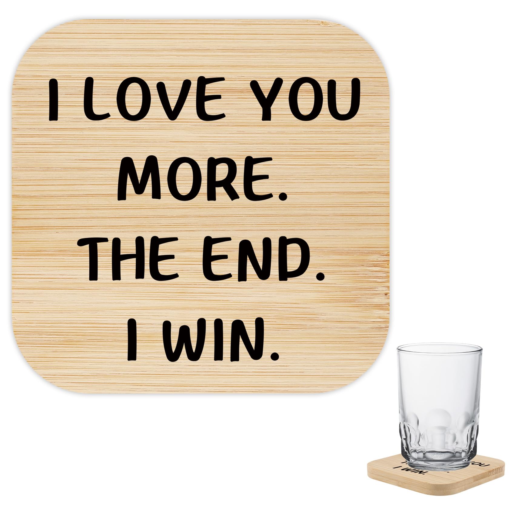 Gifts for Boyfriend and Husband,Valentine Gifts for Him,Romantic Gift for Her,Presents for Boyfriend Husband for Valentines Day Birthday Wedding Anniversary Romantic Wooden Coaster
