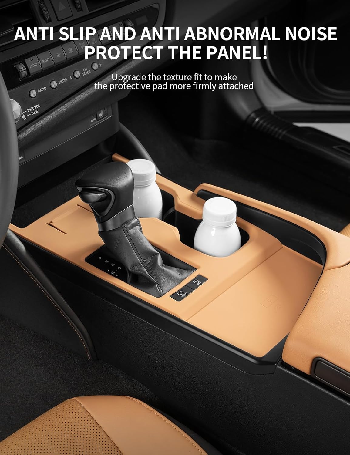 Silicone pad for Central Control for Lexus RX350 RX350h RX450h RX500h 2023 2024 2025 Accessories Silicone Protective Cover for Interior Decoration of Gear Shift Black