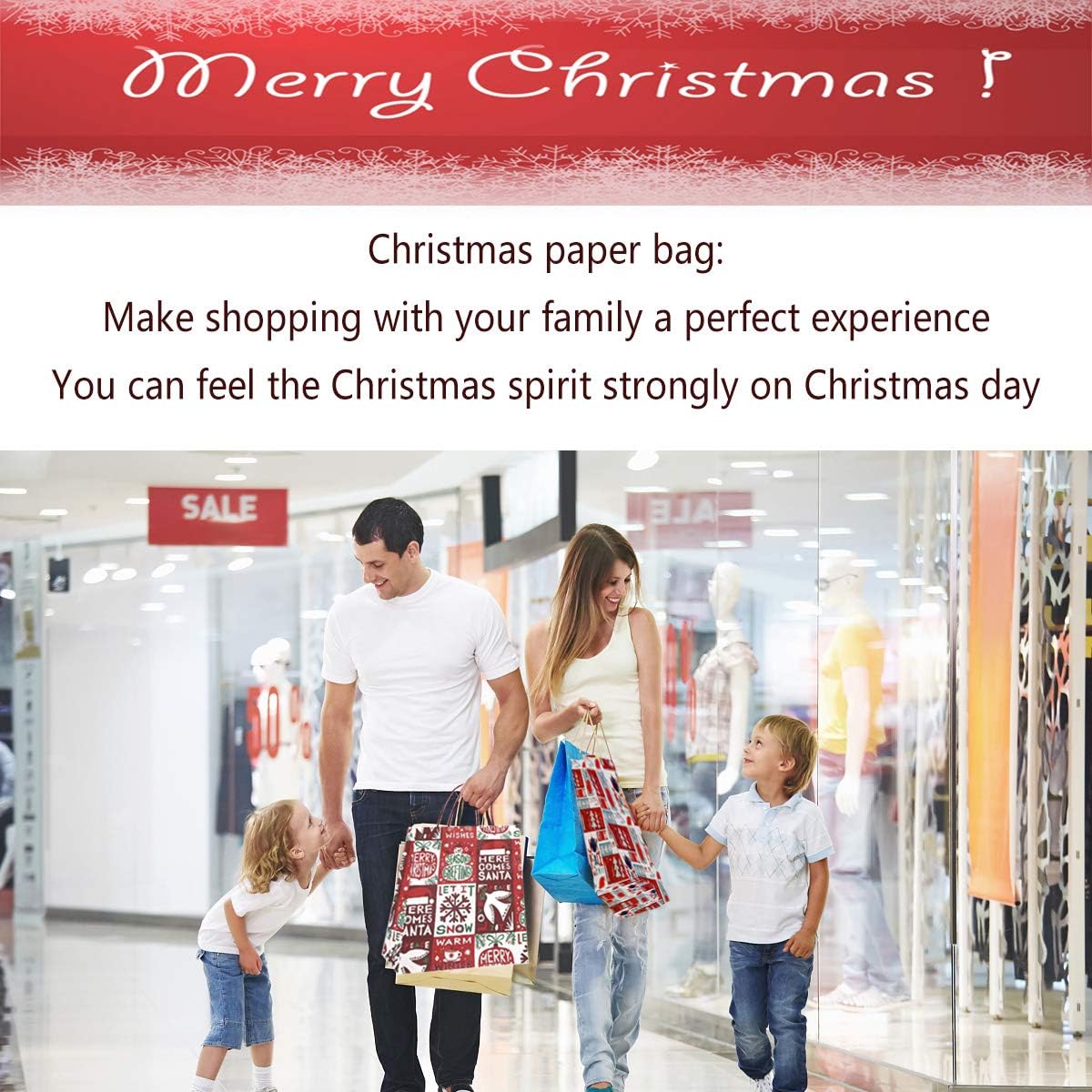 Hot Deals Mothers Day Gifts Bags, Portable Paper Bags, Reusable Kraft Paper Bags Beautiful Lovely Design Bags for Friends and Family（25pcs）