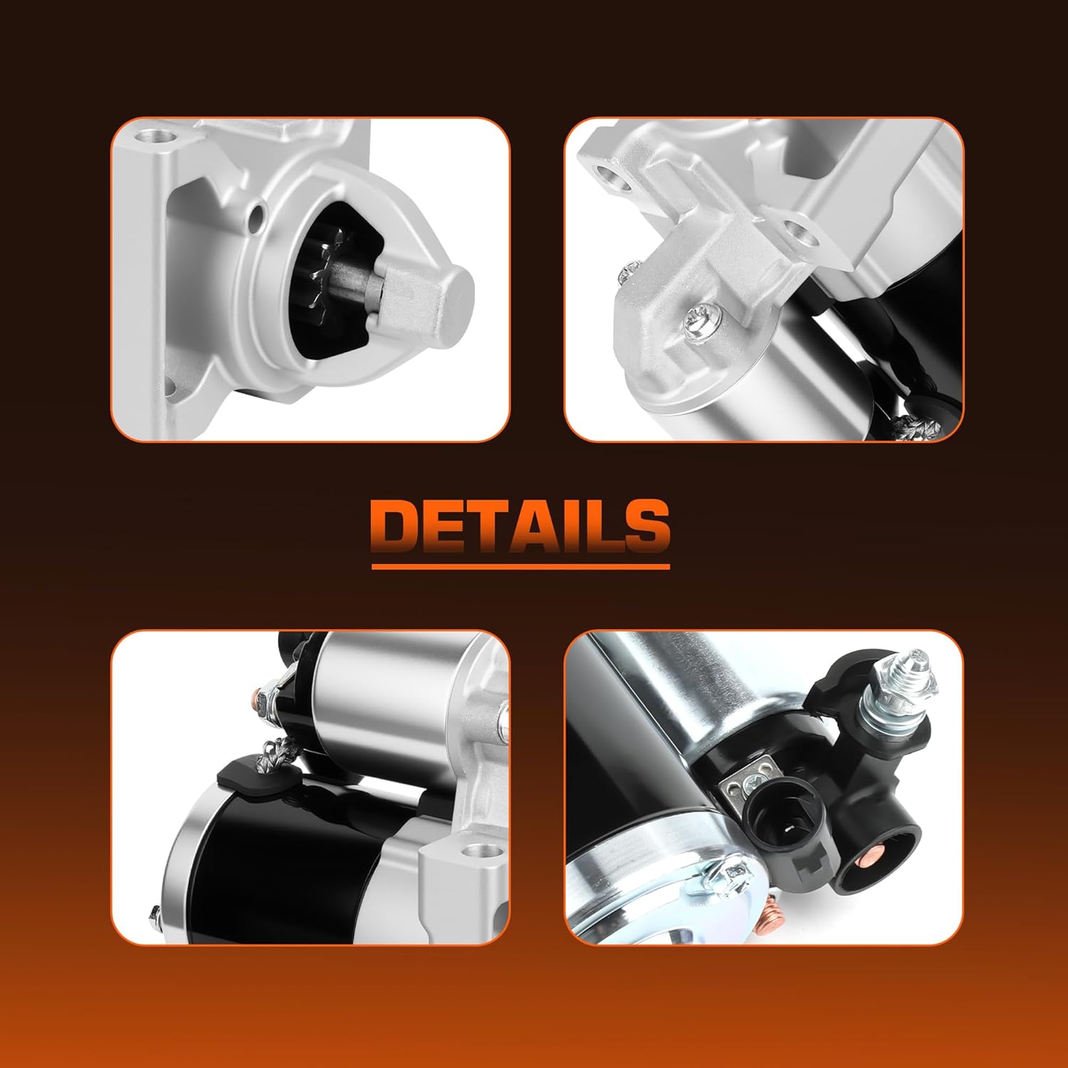 10910N New Starter Motor Replacement for Chevrolet Silverado 1500 Suburban Tahoe,for GMC Sierra 1500 Yukon Savana,for Cadillac Escalade 4.3L 5.3L 6.2L | Car 12V Starter OE Numbers:10910 12655055