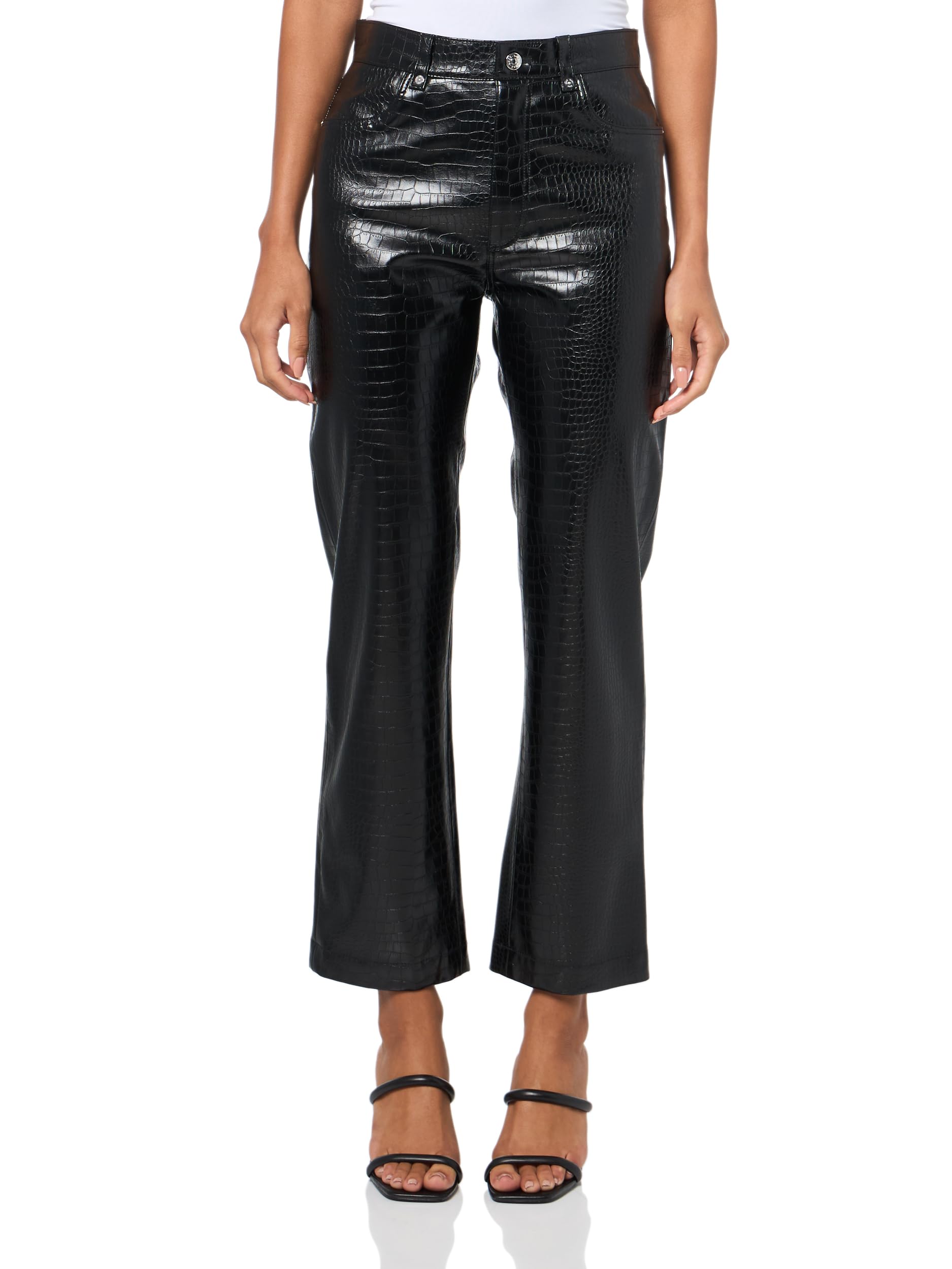 BOSS Womens Jaby Textured Friendly Leather Pants